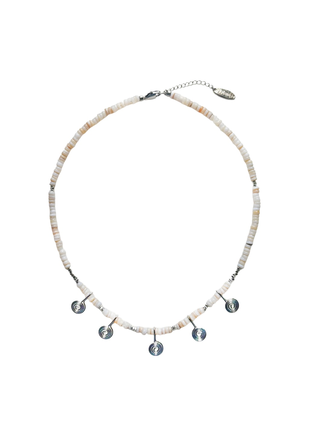 Spiral necklace - ivory