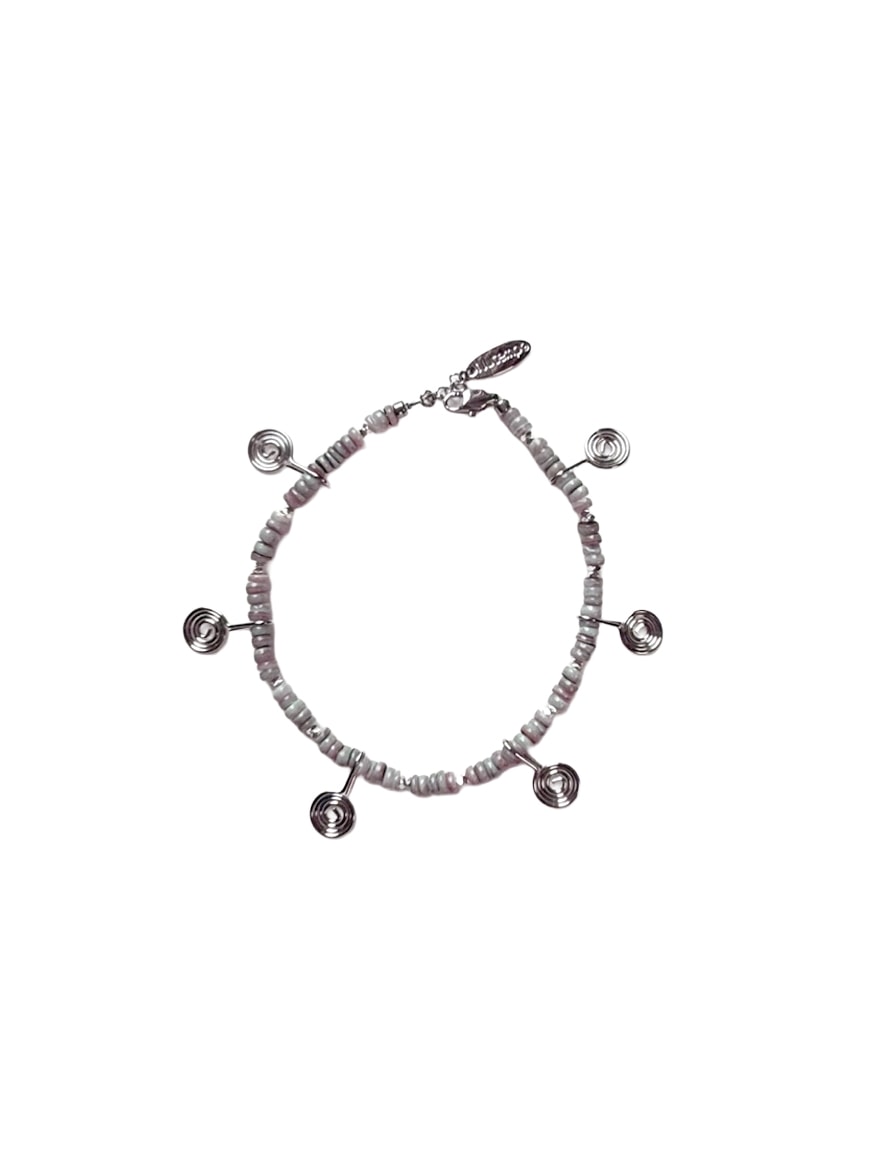 spiral anklet - gray