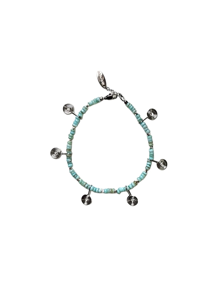 spiral anklet - mint