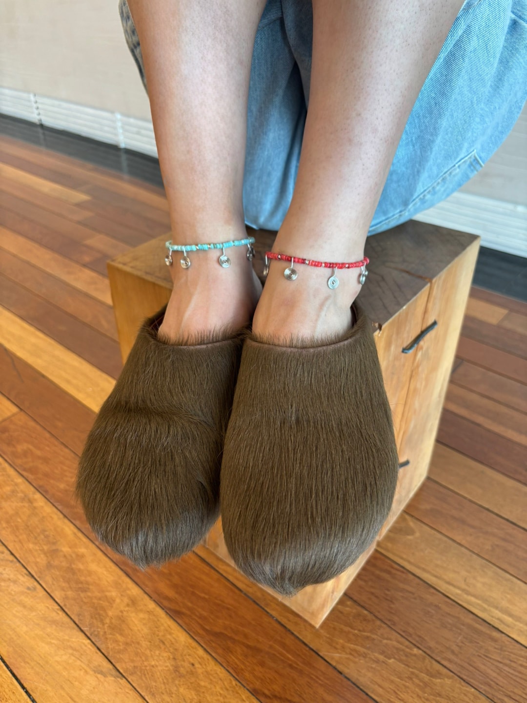spiral anklet - mint