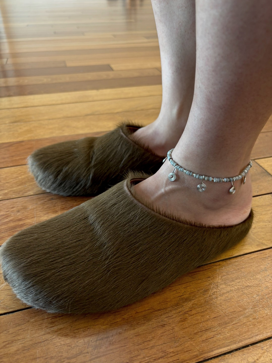 spiral anklet - gray