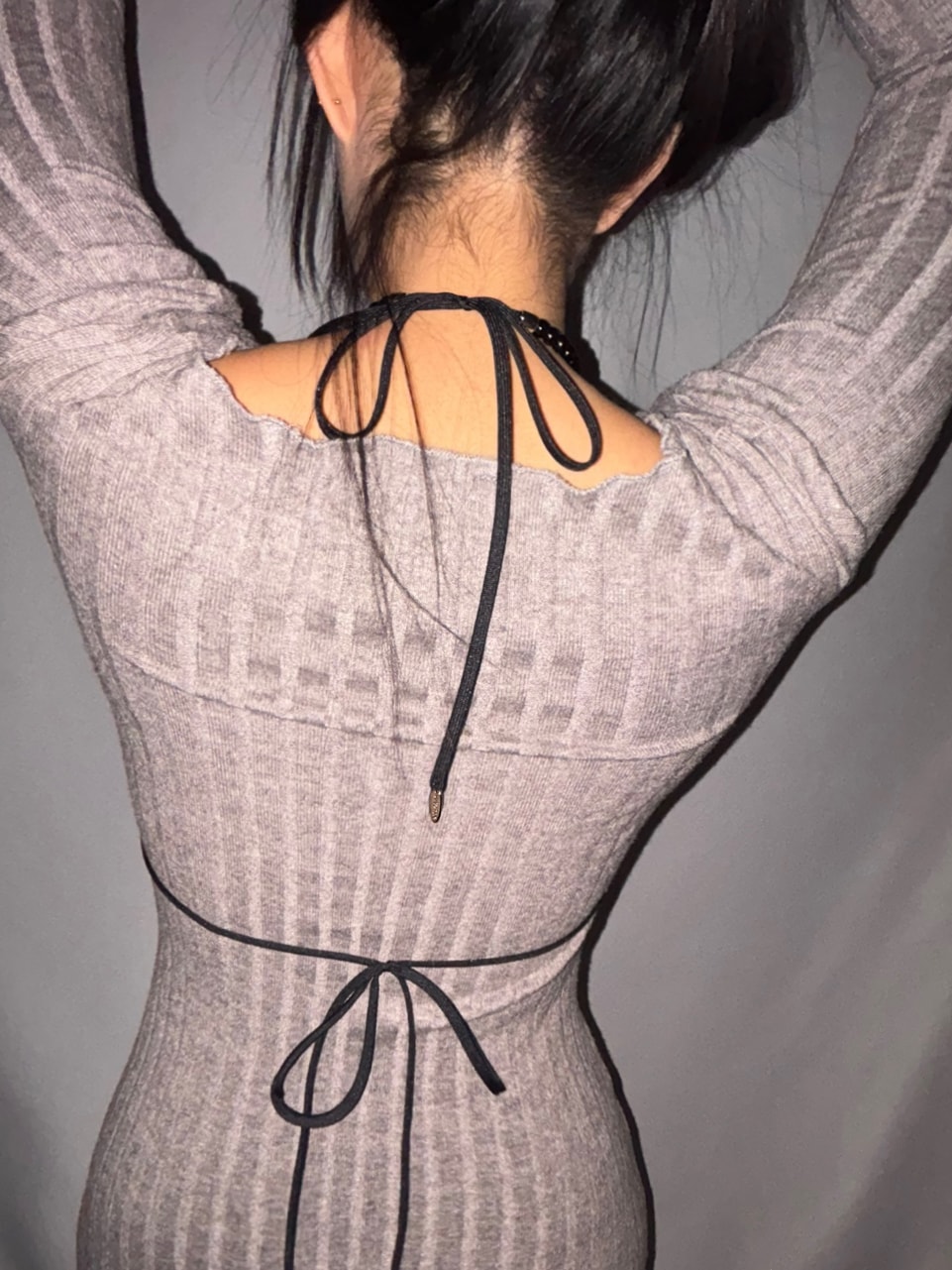 Bead bralette - black