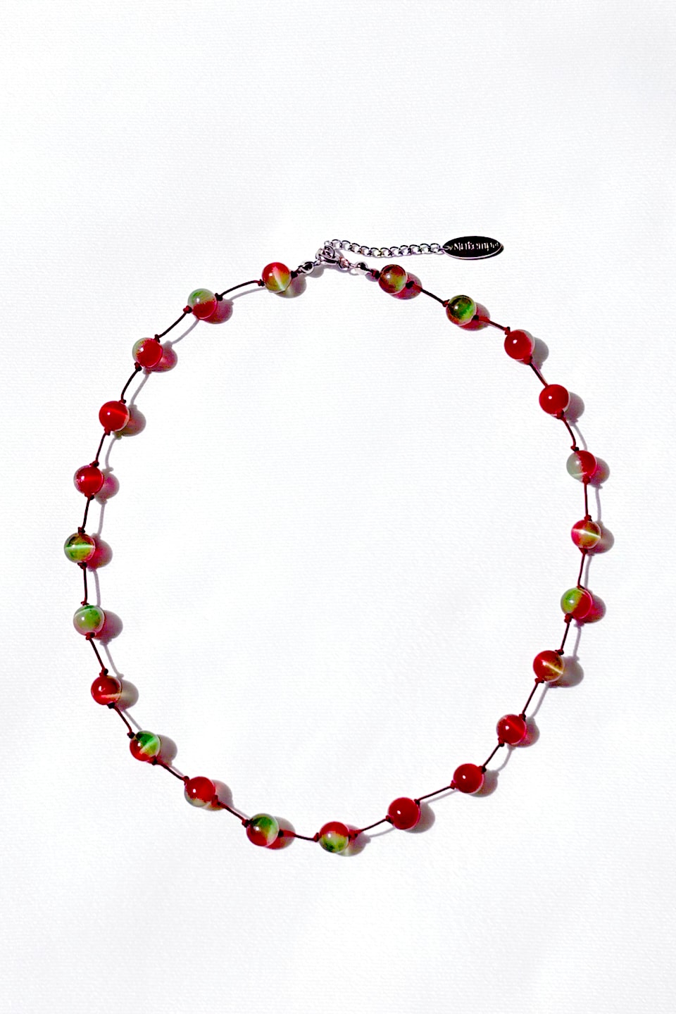 Marble necklace - cherry