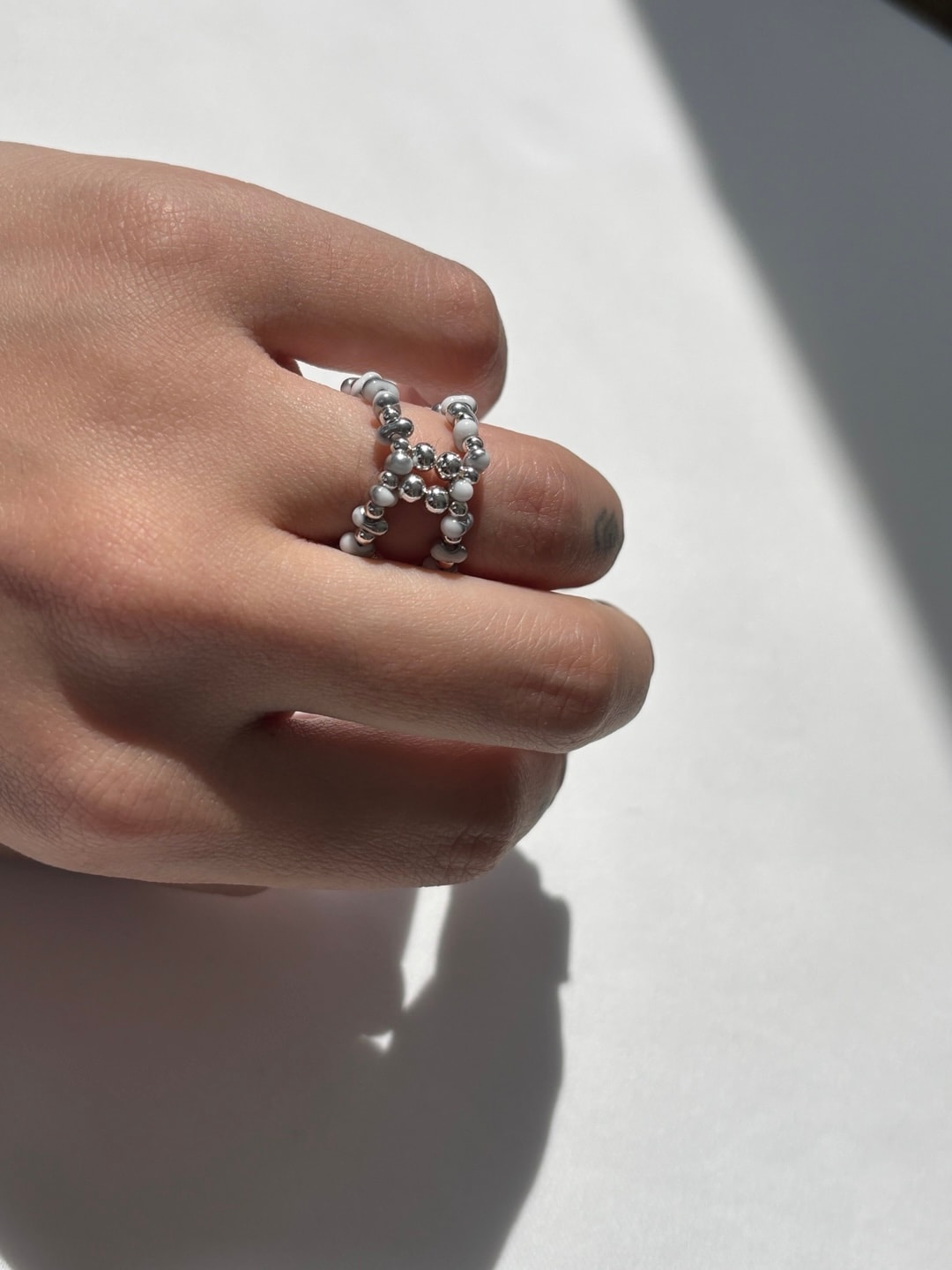 Double combi ring - silver