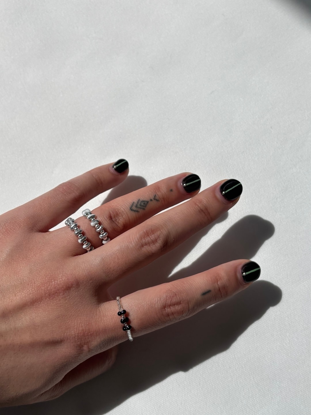 Double combi ring - silver