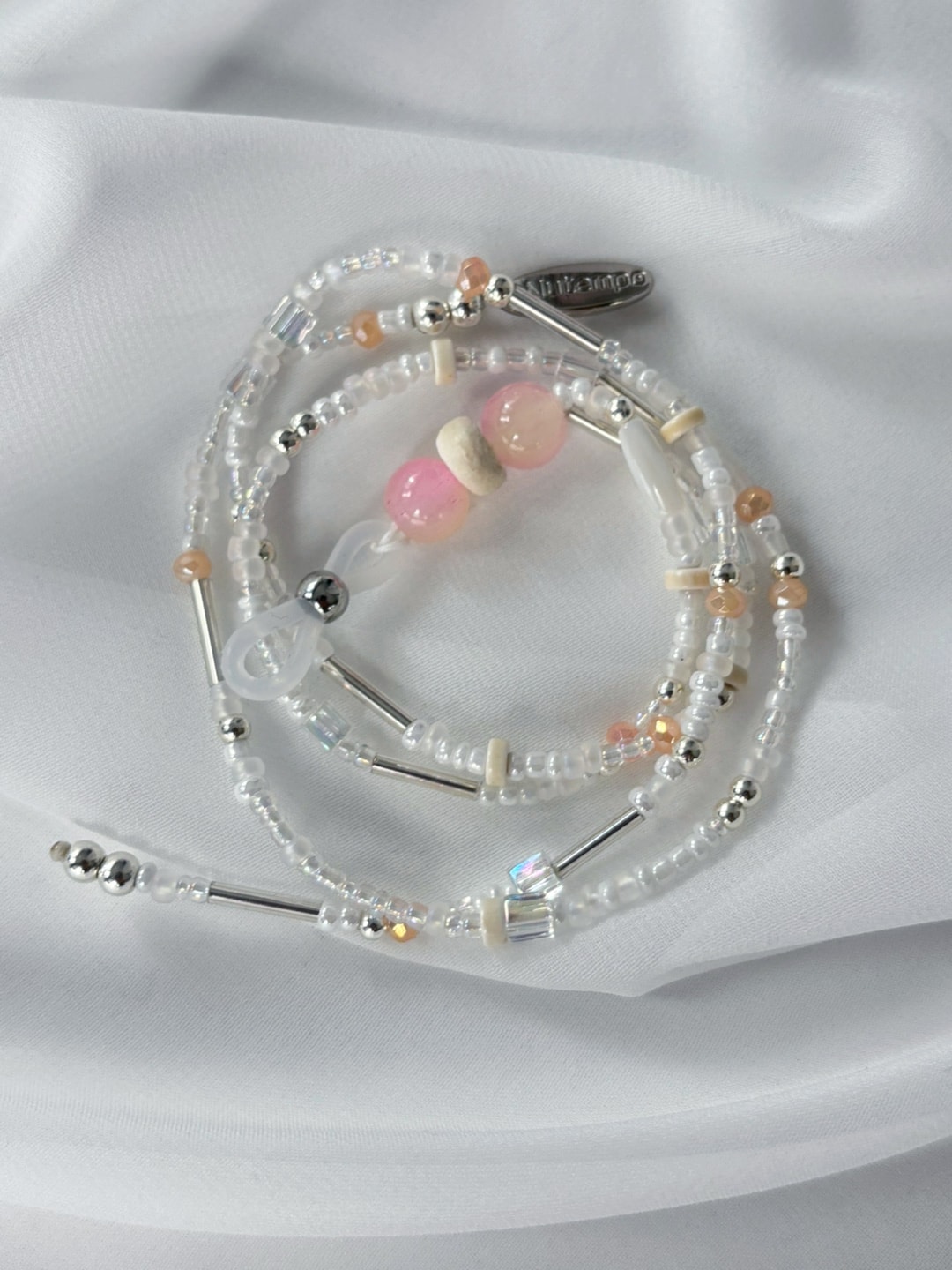 Glasses charm - white multi