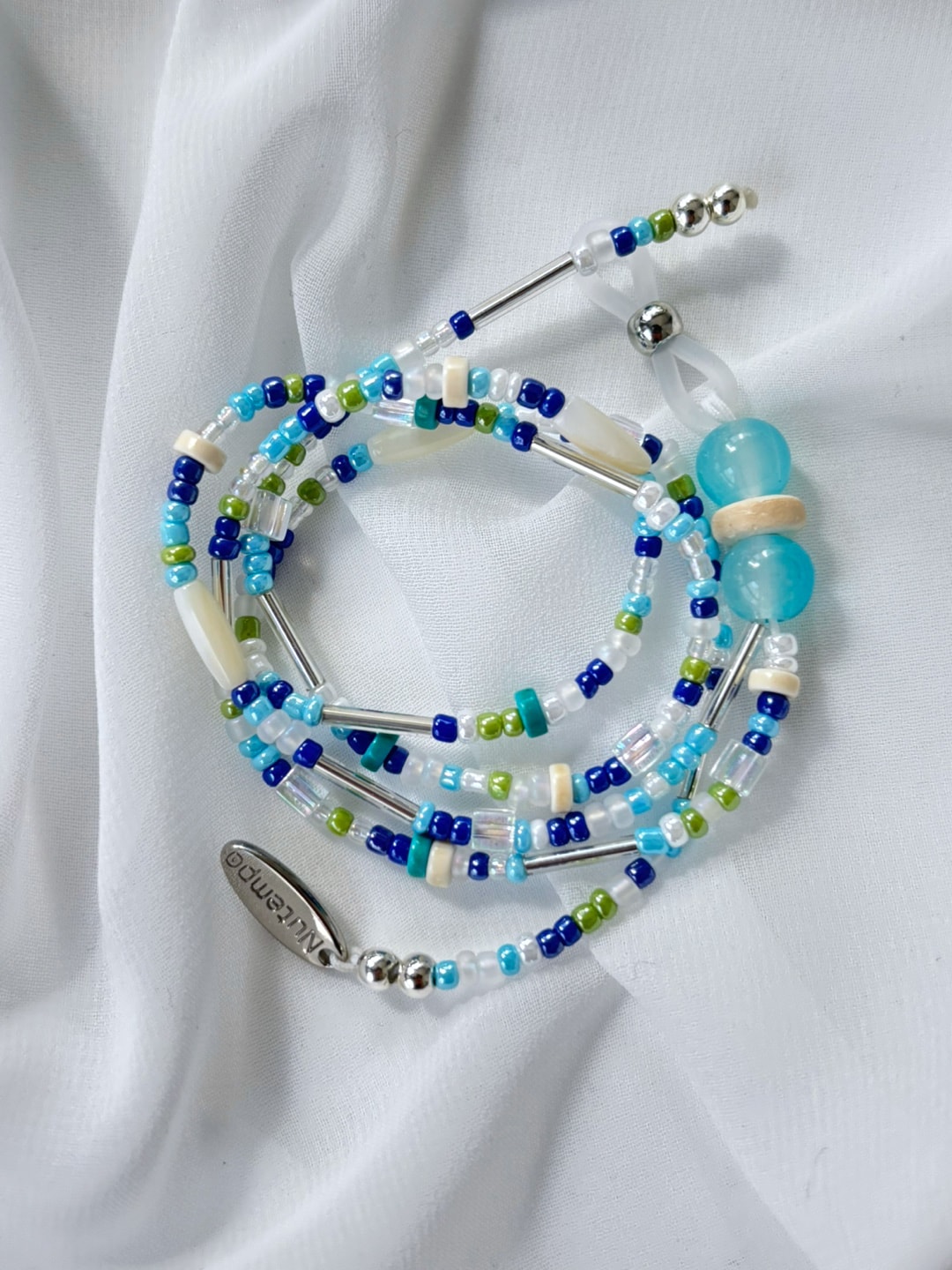 Glasses charm - skyblue multi