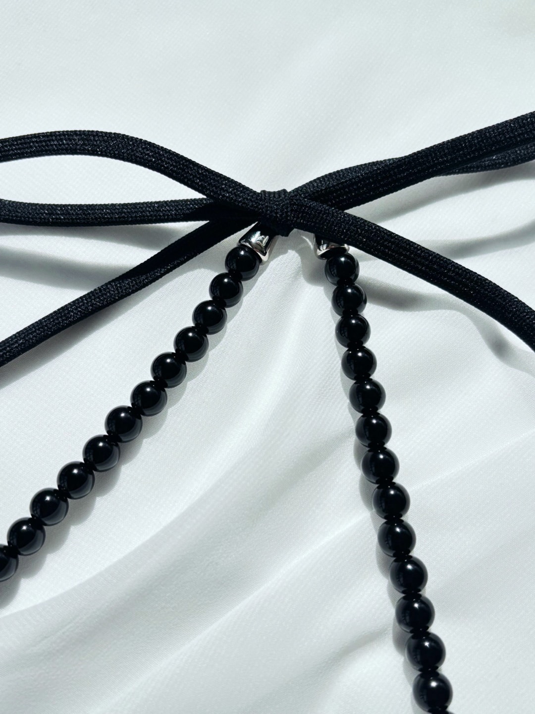 Bead bralette - black