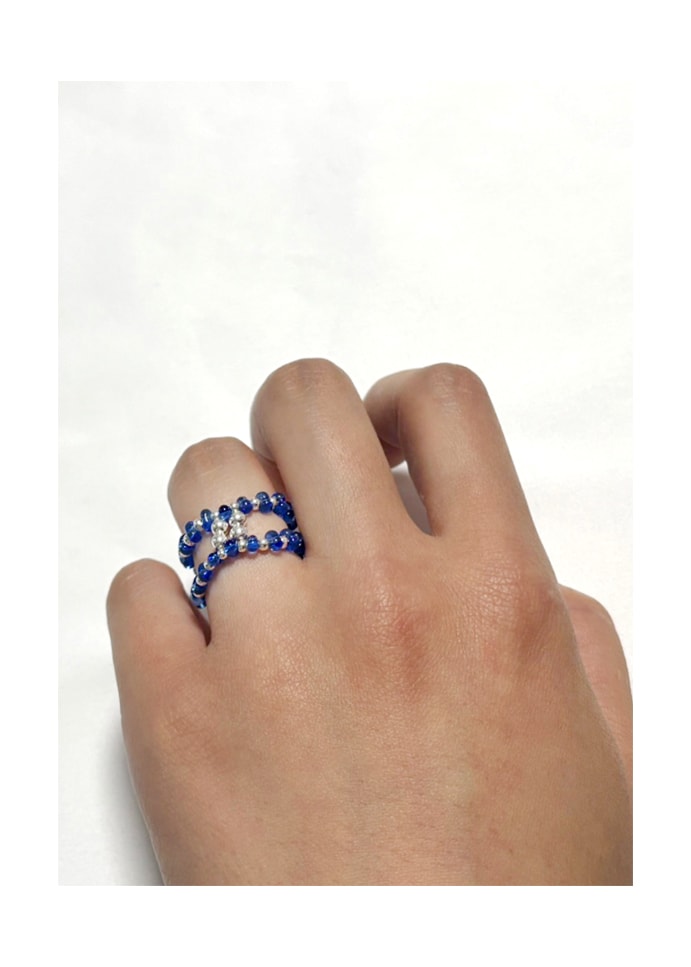 Double combi ring - blue