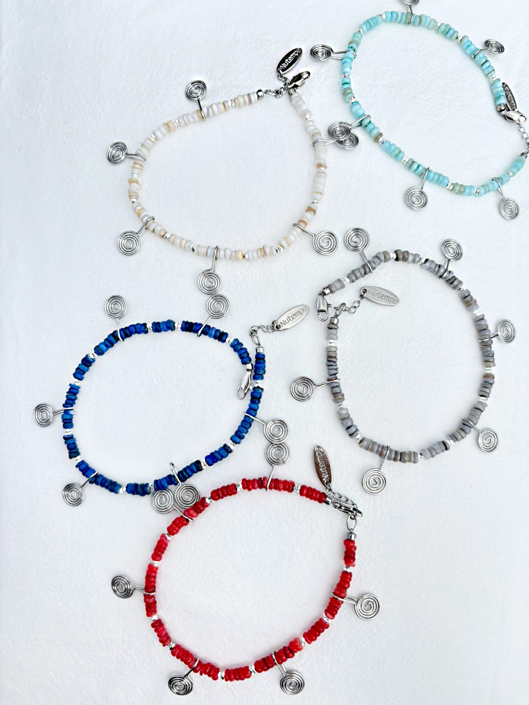 spiral anklet - mint