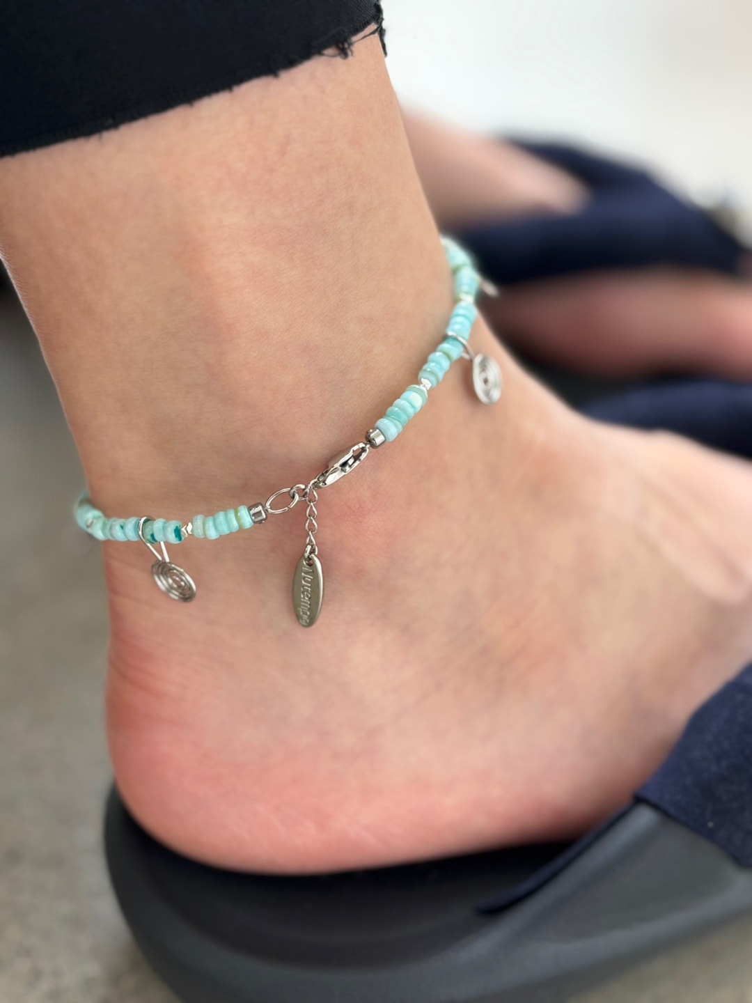 spiral anklet - mint