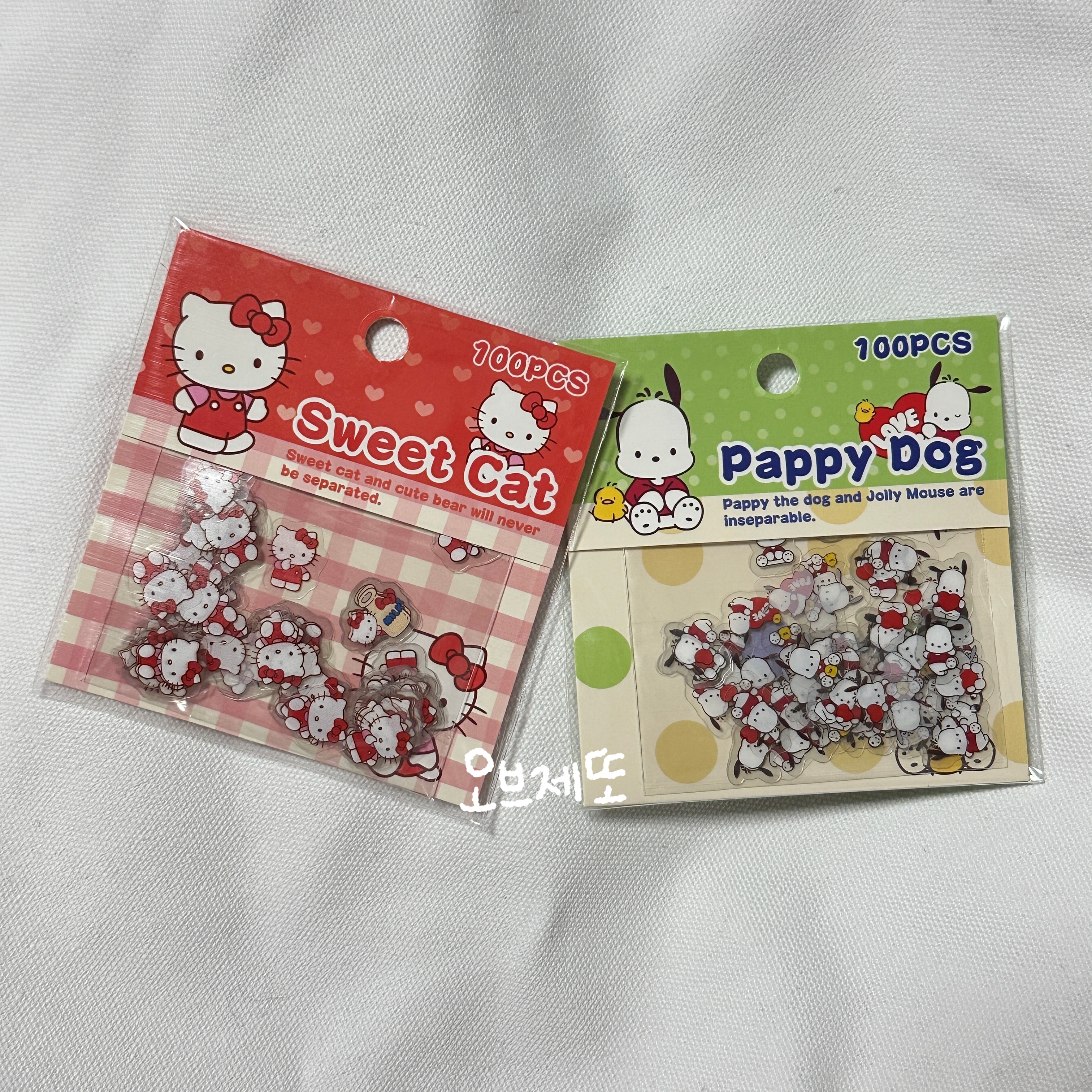 산리오 조각 스티커(100pcs)