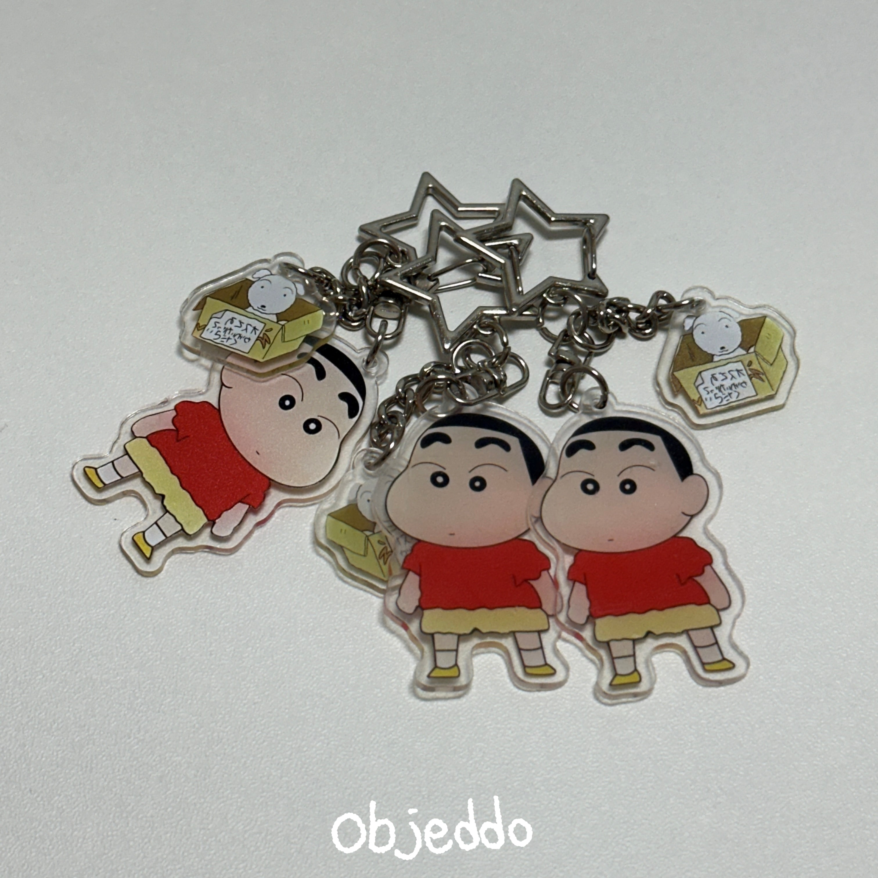 고전 짱구 흰둥이 별 키링