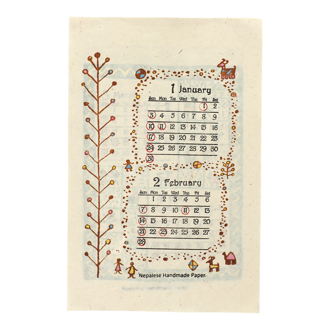 2027 NEPAL HANDMADE CALENDAR