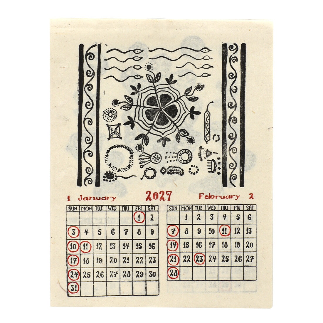 2027 NEPAL HANDMADE CALENDAR