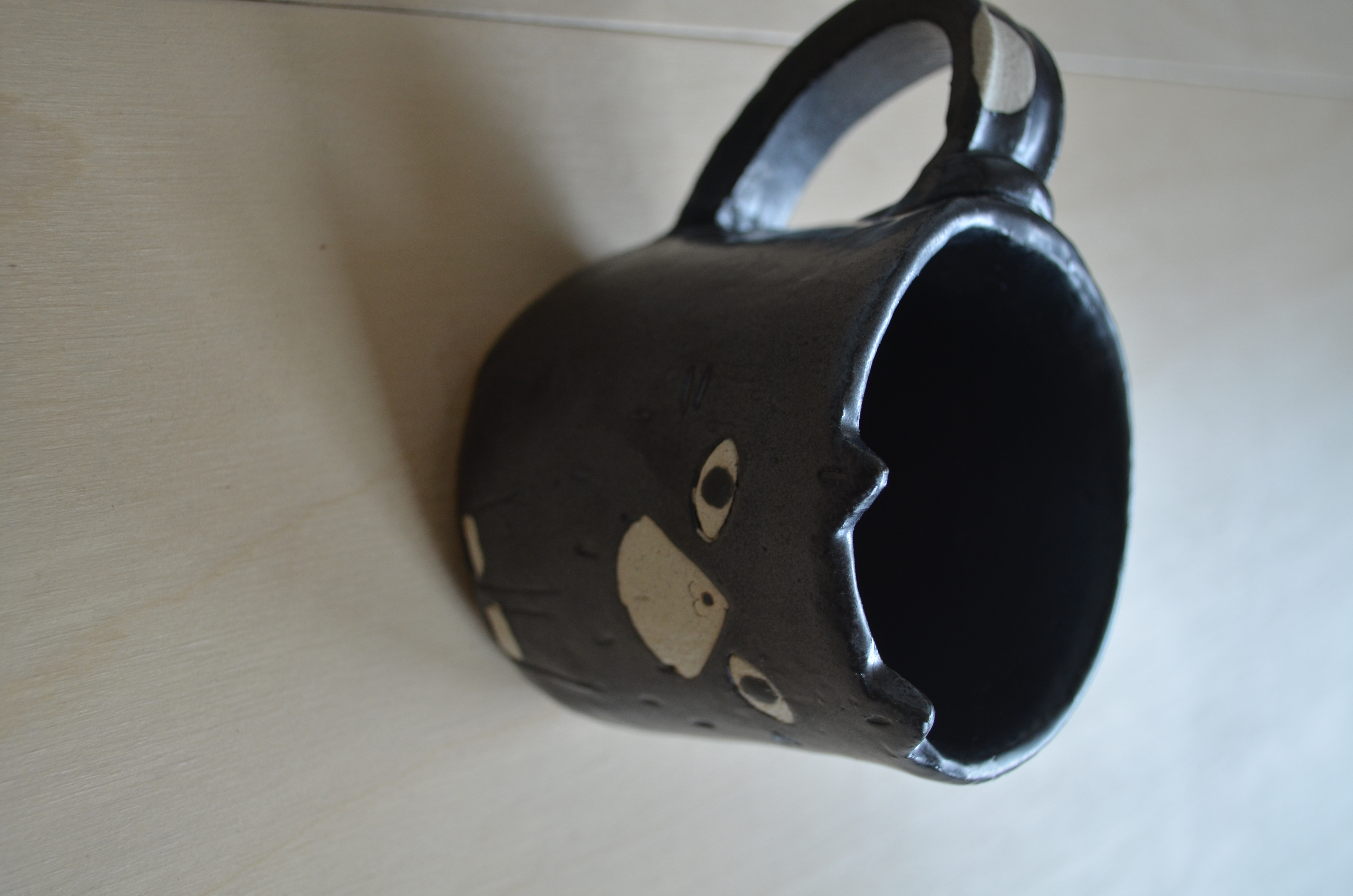 black cat mug