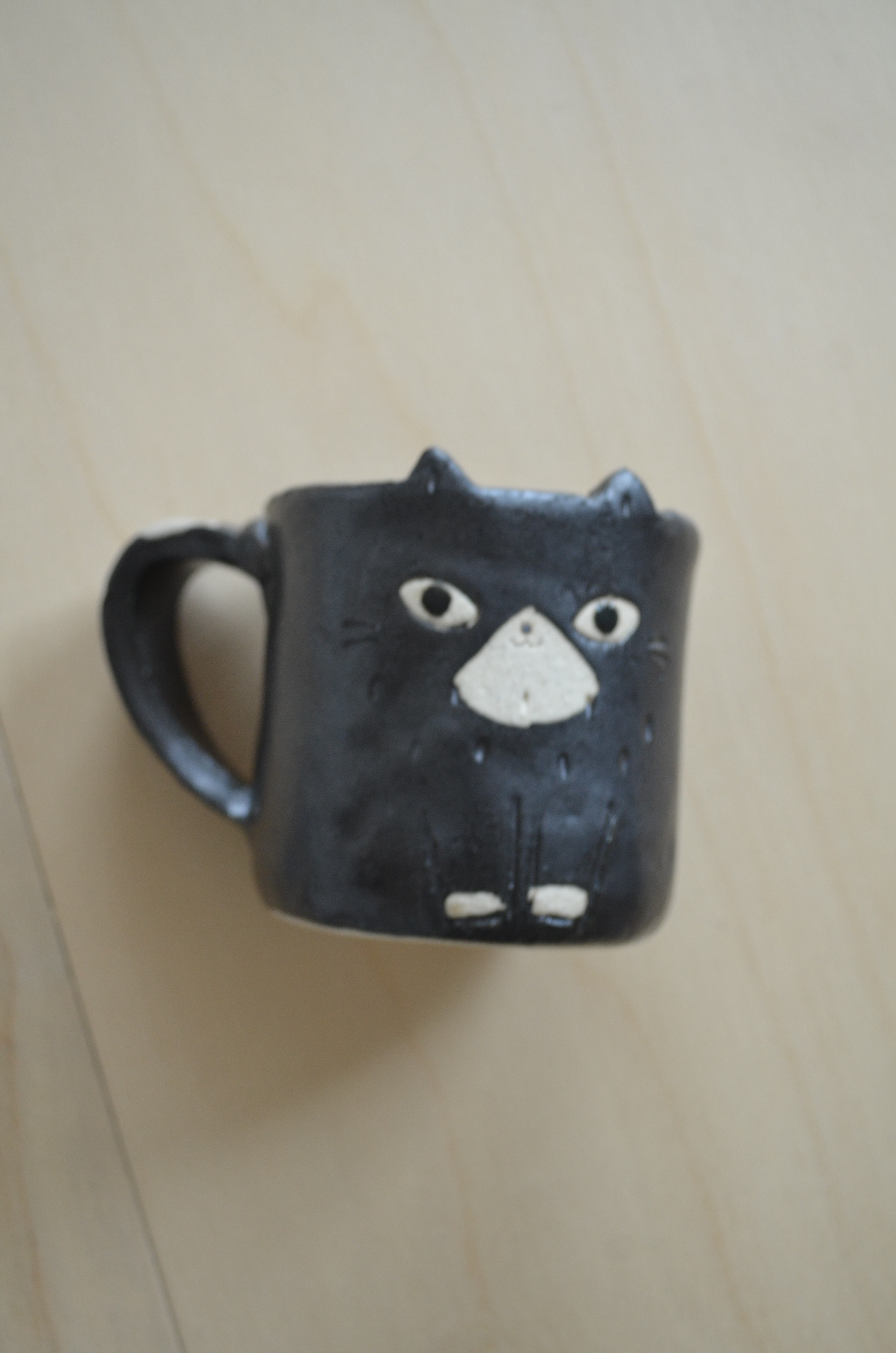 black cat mug