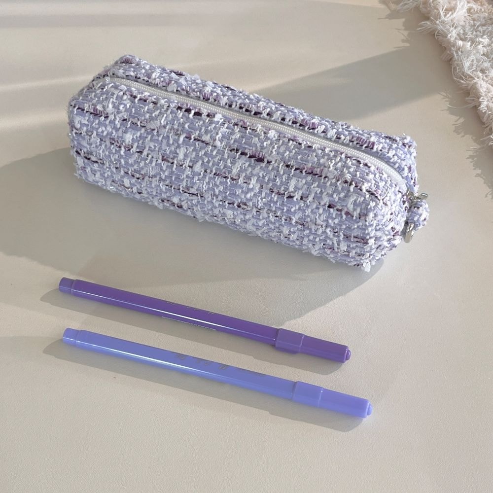[OIA] Plump pencil case - tweed purple