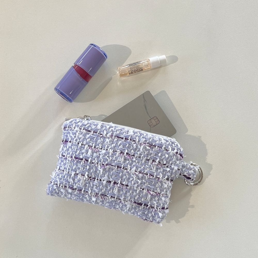 [OIA] Card pouch - tweed purple