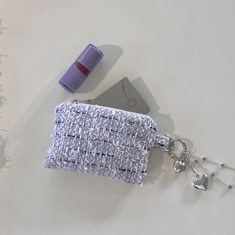 [OIA] Card pouch - tweed purple