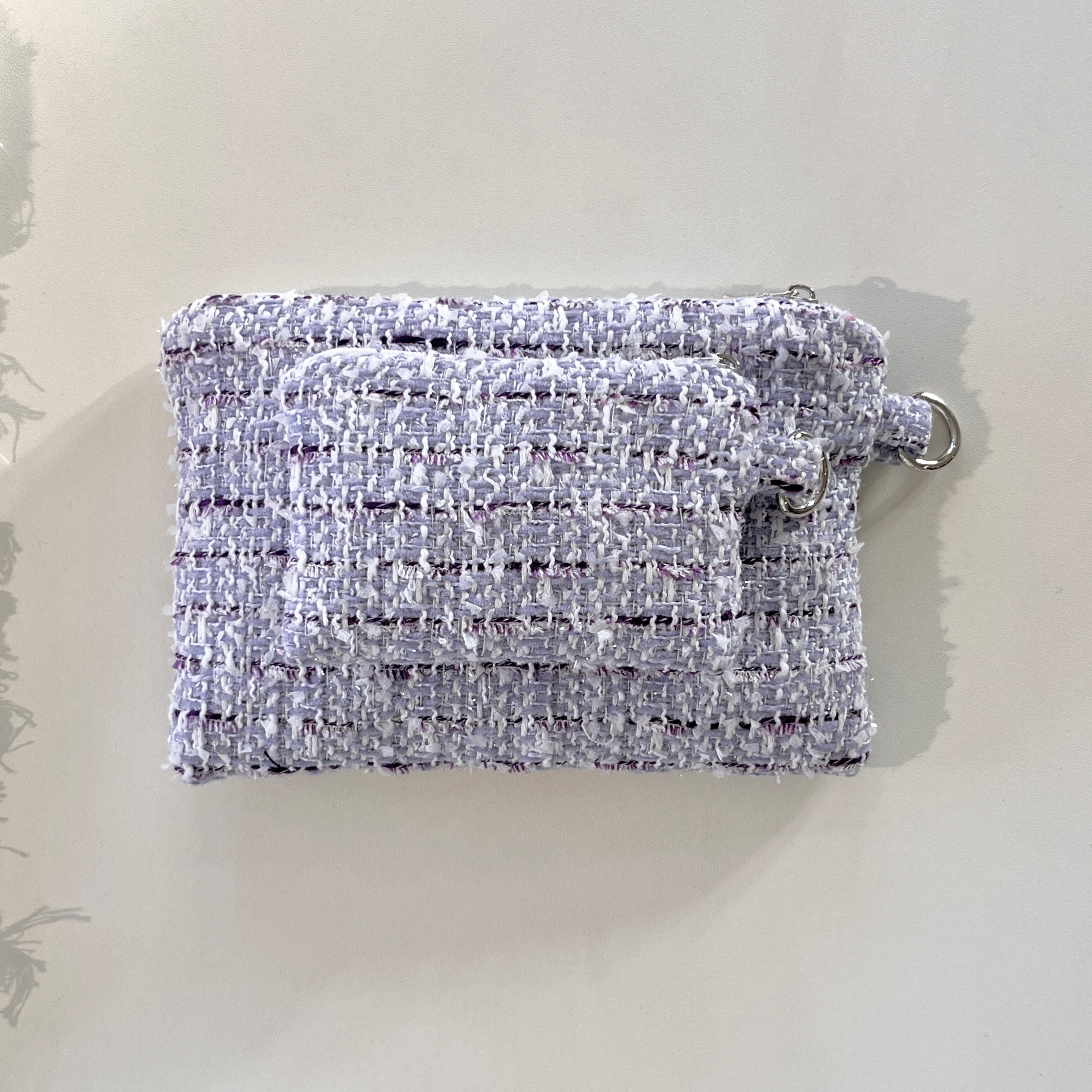 [OIA] Flat pouch - tweed purple
