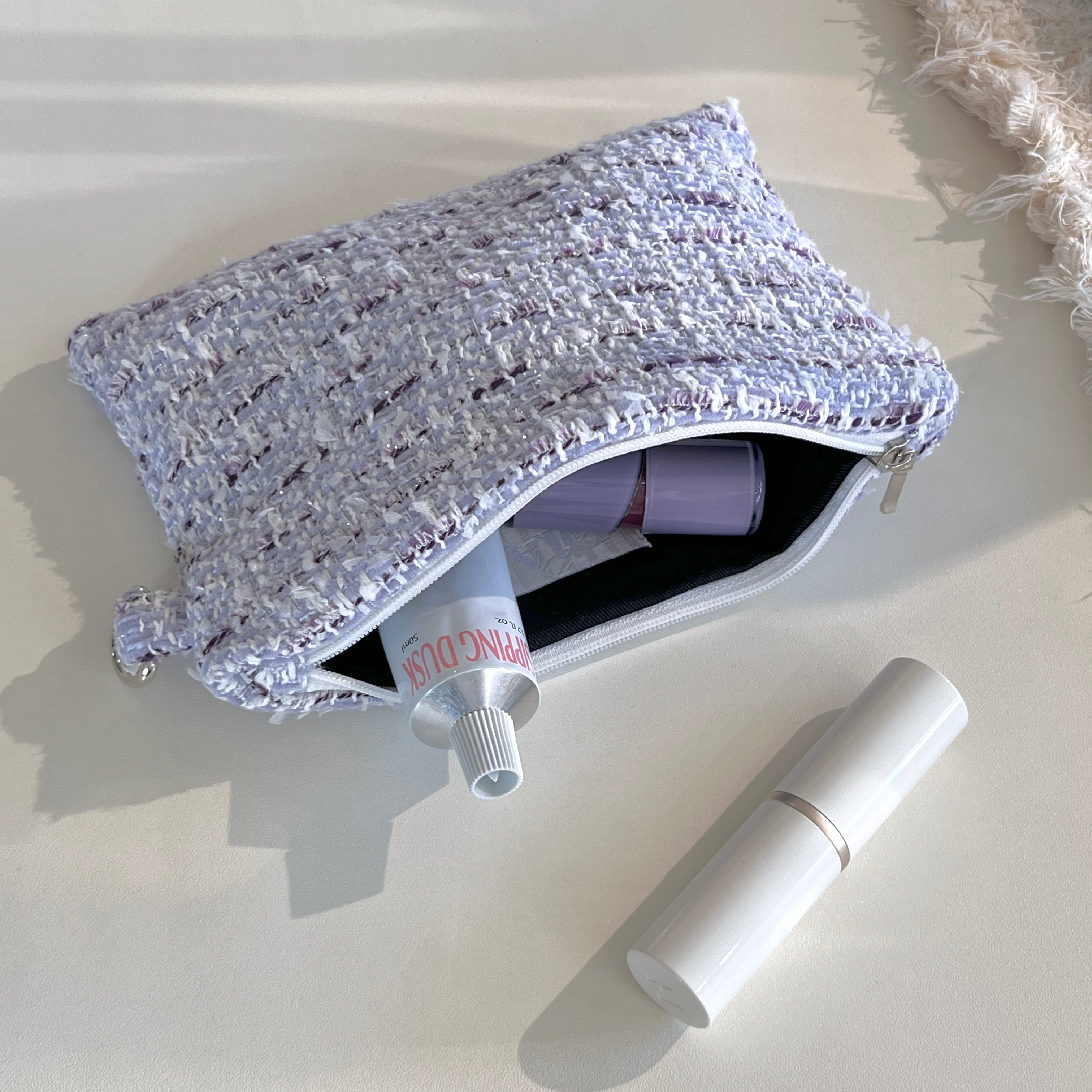 [OIA] Flat pouch - tweed purple
