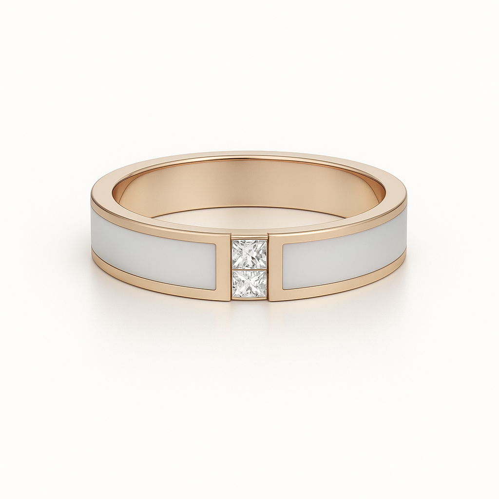 mother-of-pearl 웨딩밴드 - for women