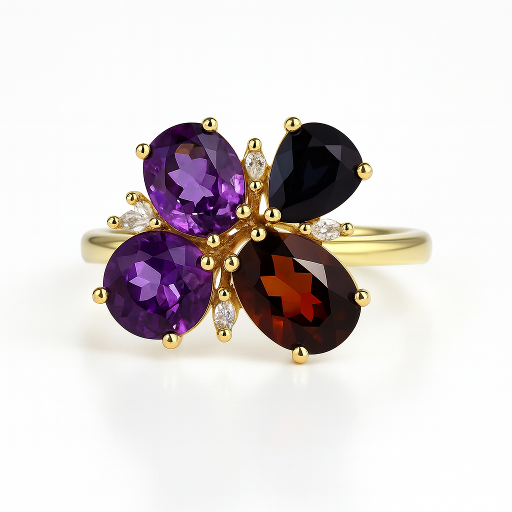 자수정 가넷 synthetic - for gemstone ring