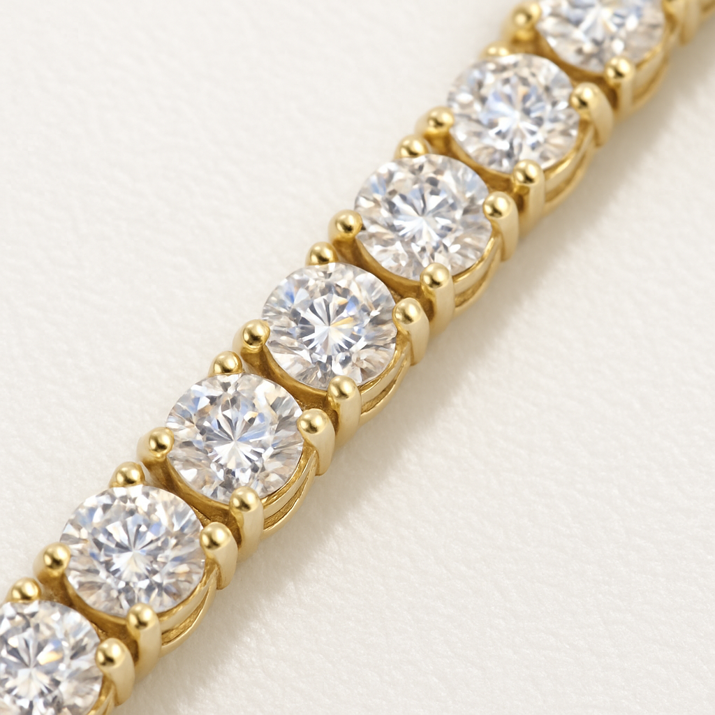 0.1ct L-DIA - 테니스 necklace