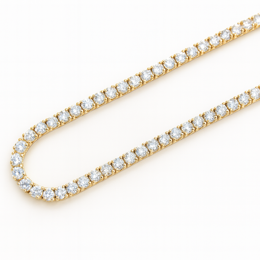 0.1ct L-DIA - 테니스 necklace