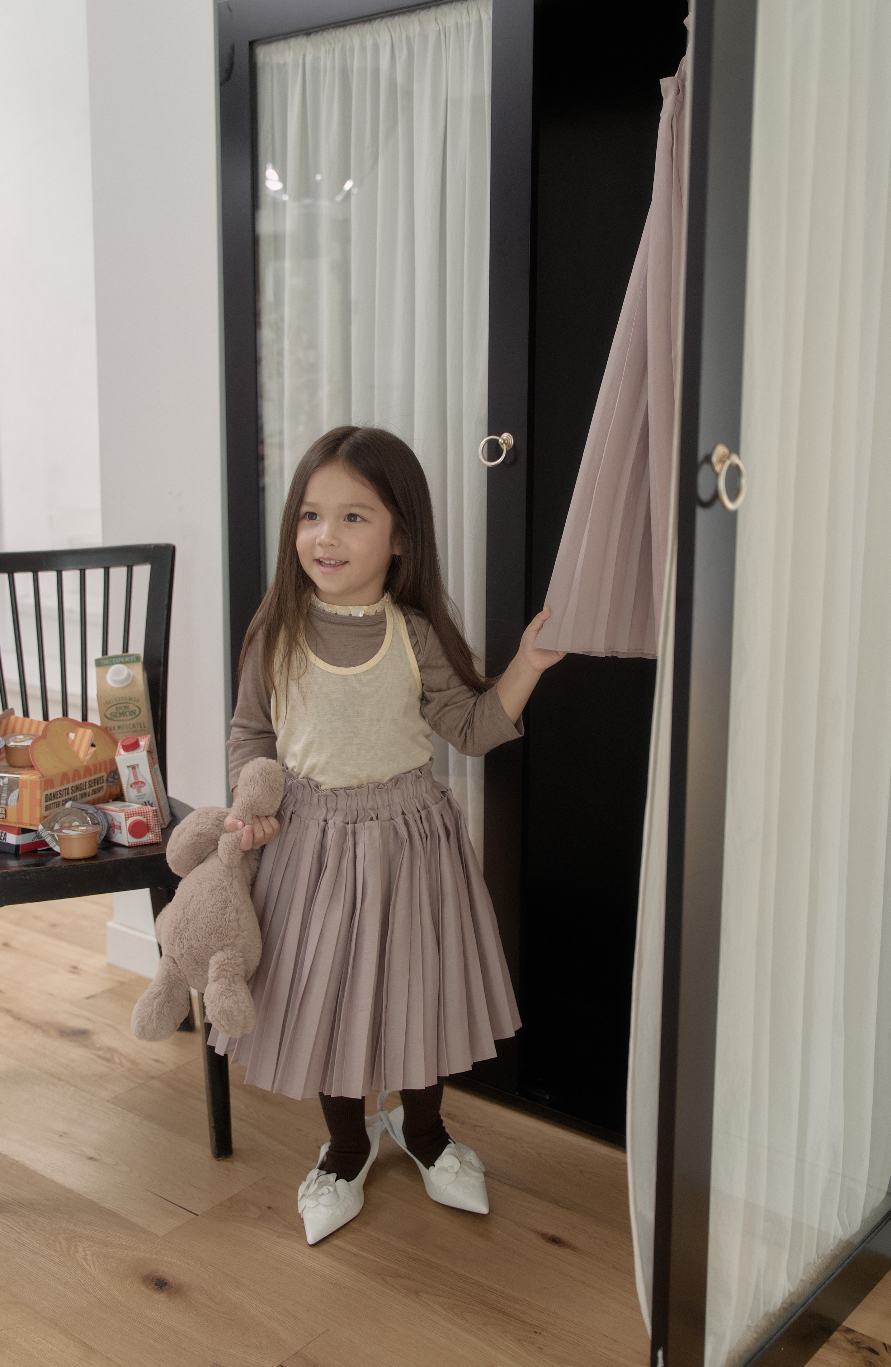 Hazel Pleated Skirt - Dusty Taupe
