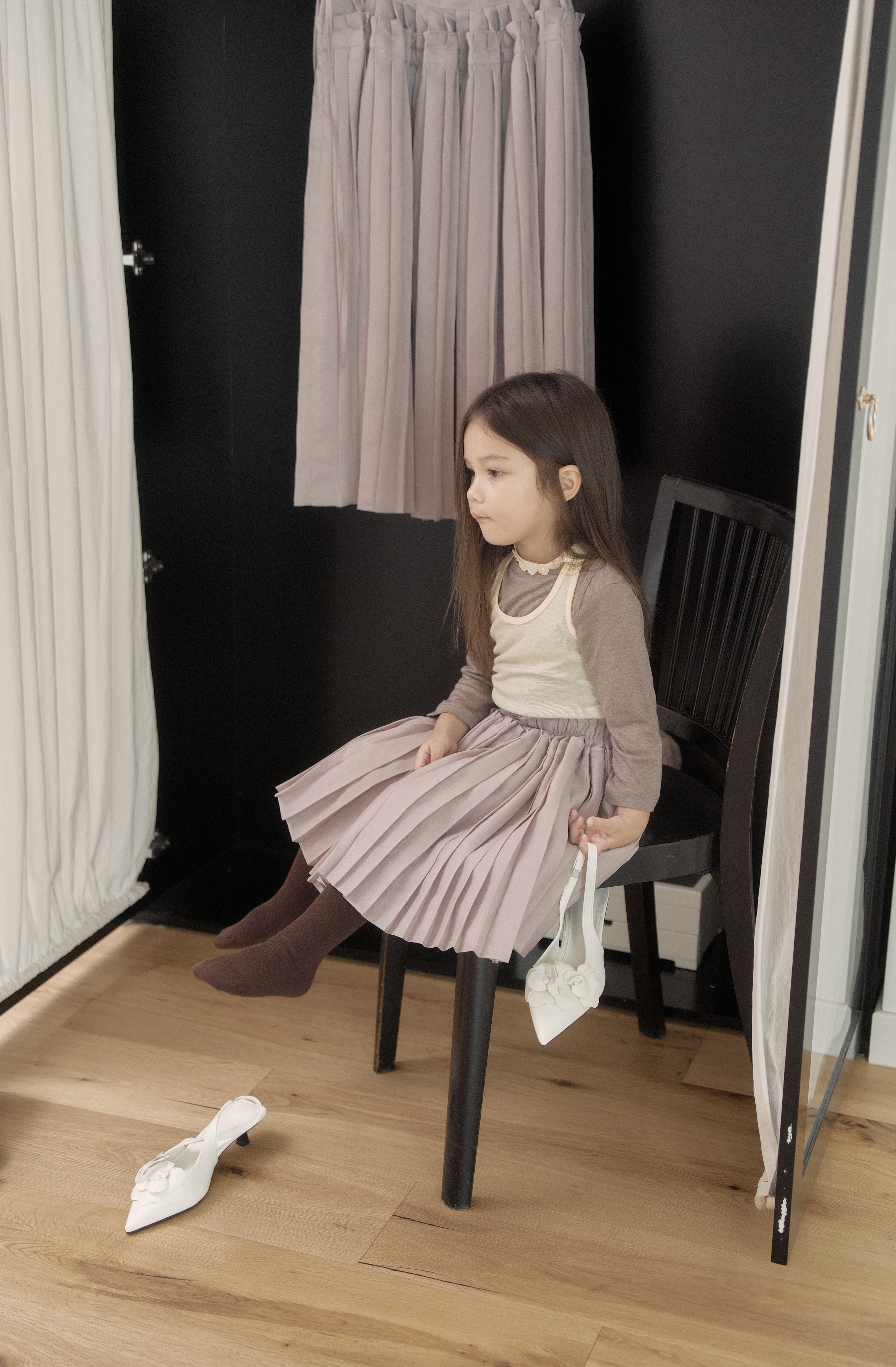 Hazel Pleated Skirt - Dusty Taupe