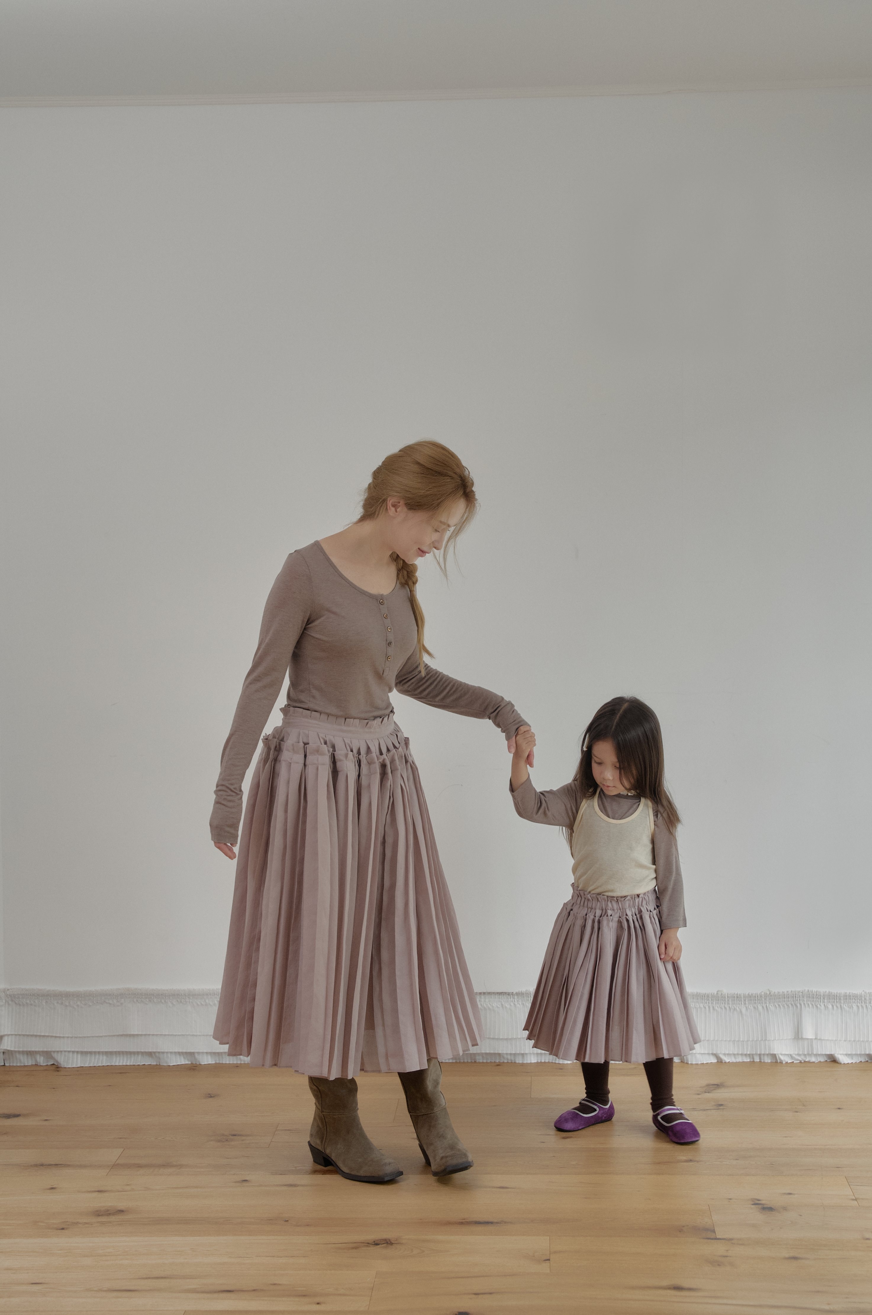 Hazel Pleated Skirt - Dusty Taupe