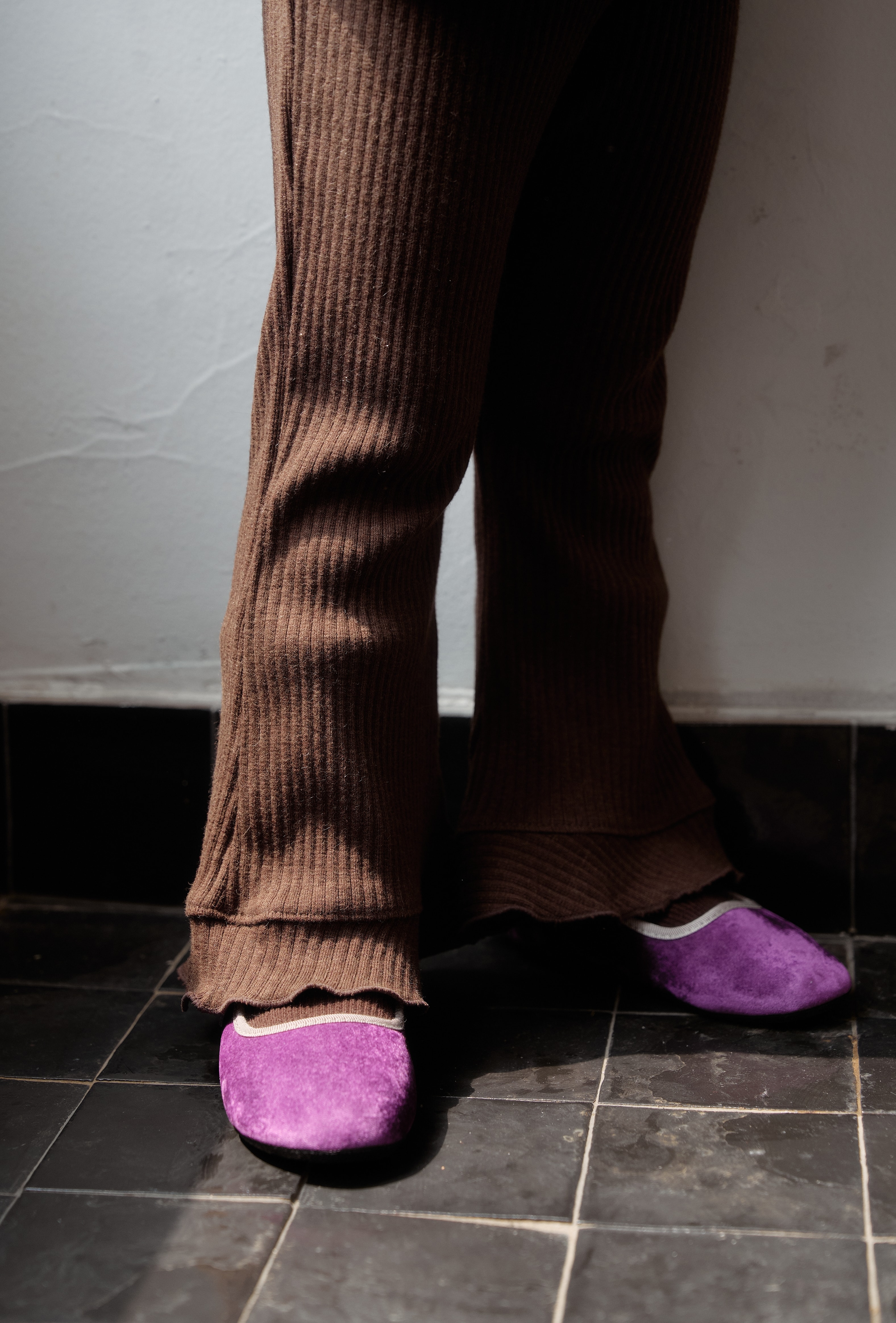 Edie Flare Trousers - Brown