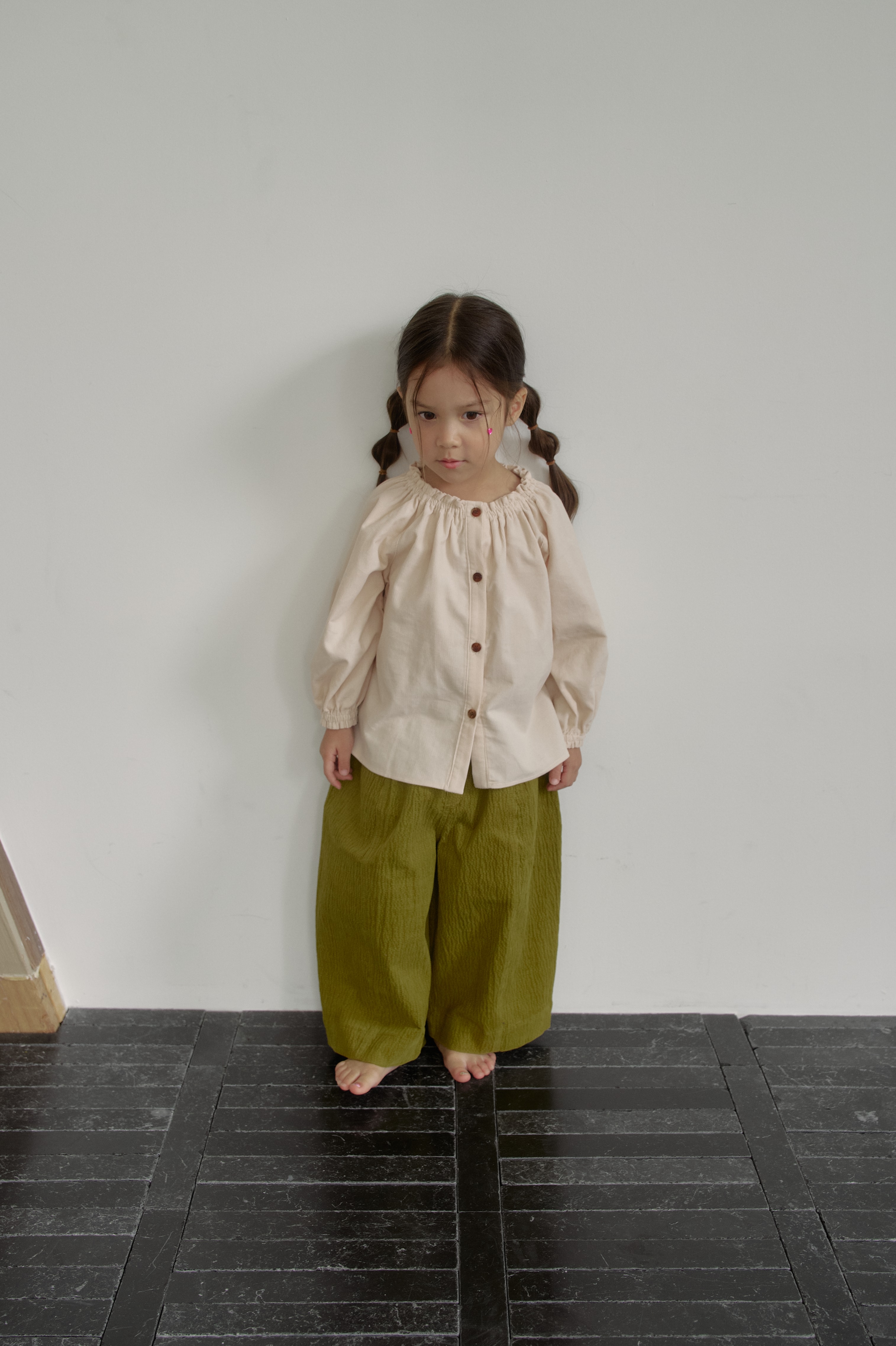 Tilly Corduroy Blouse - Light Peach