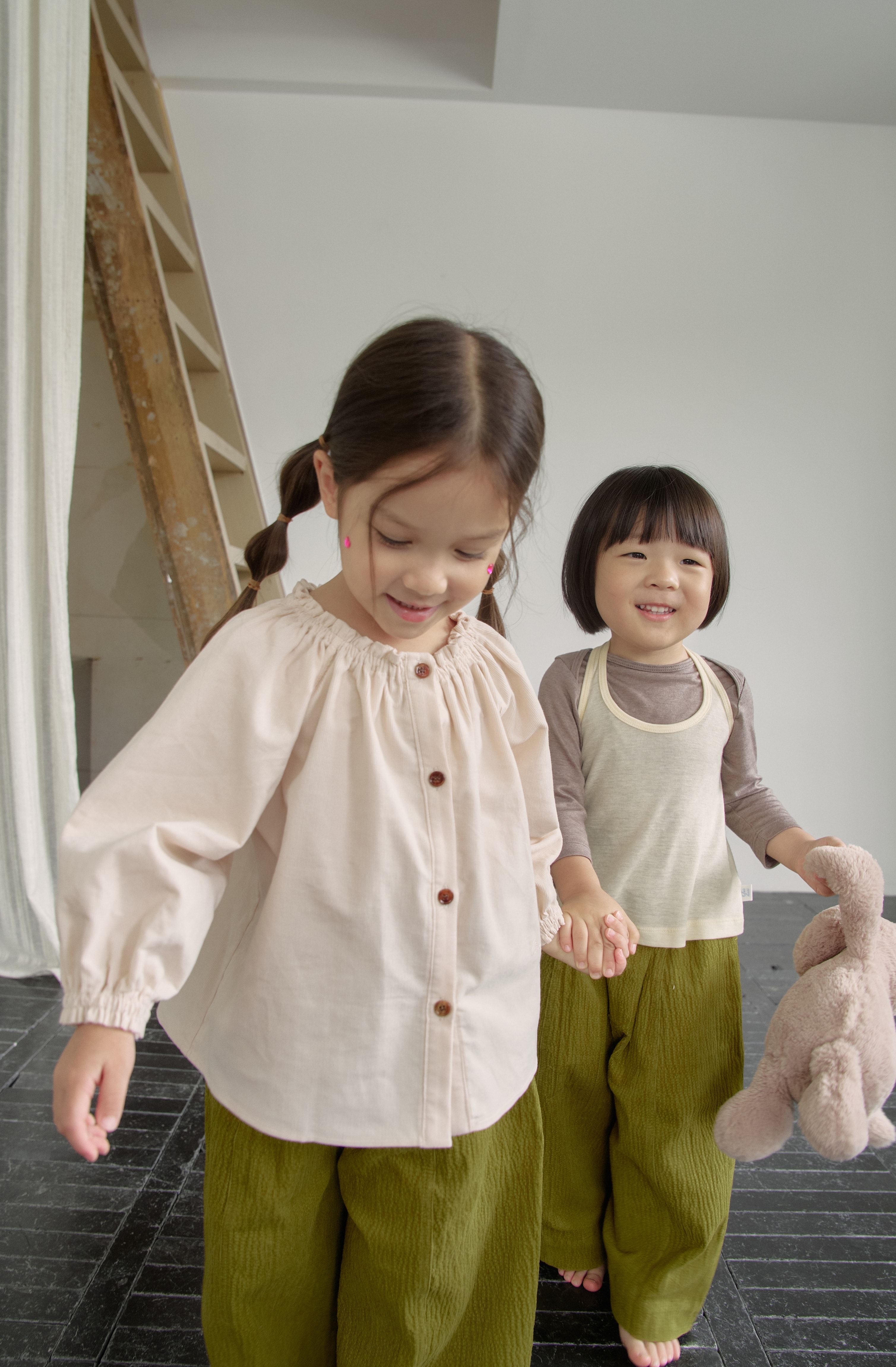 Tilly Corduroy Blouse - Light Peach