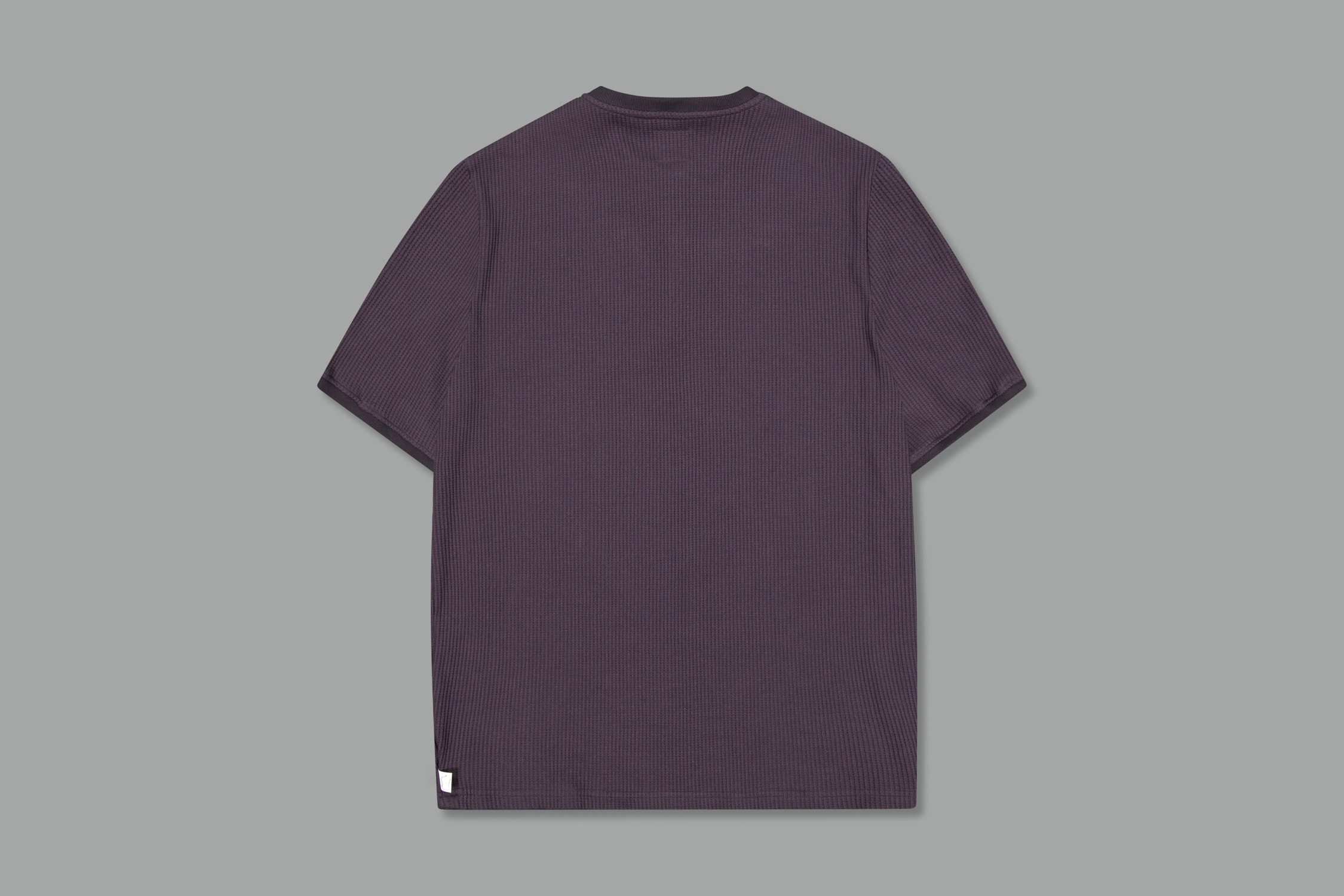 Waffle Henley T - charcoal