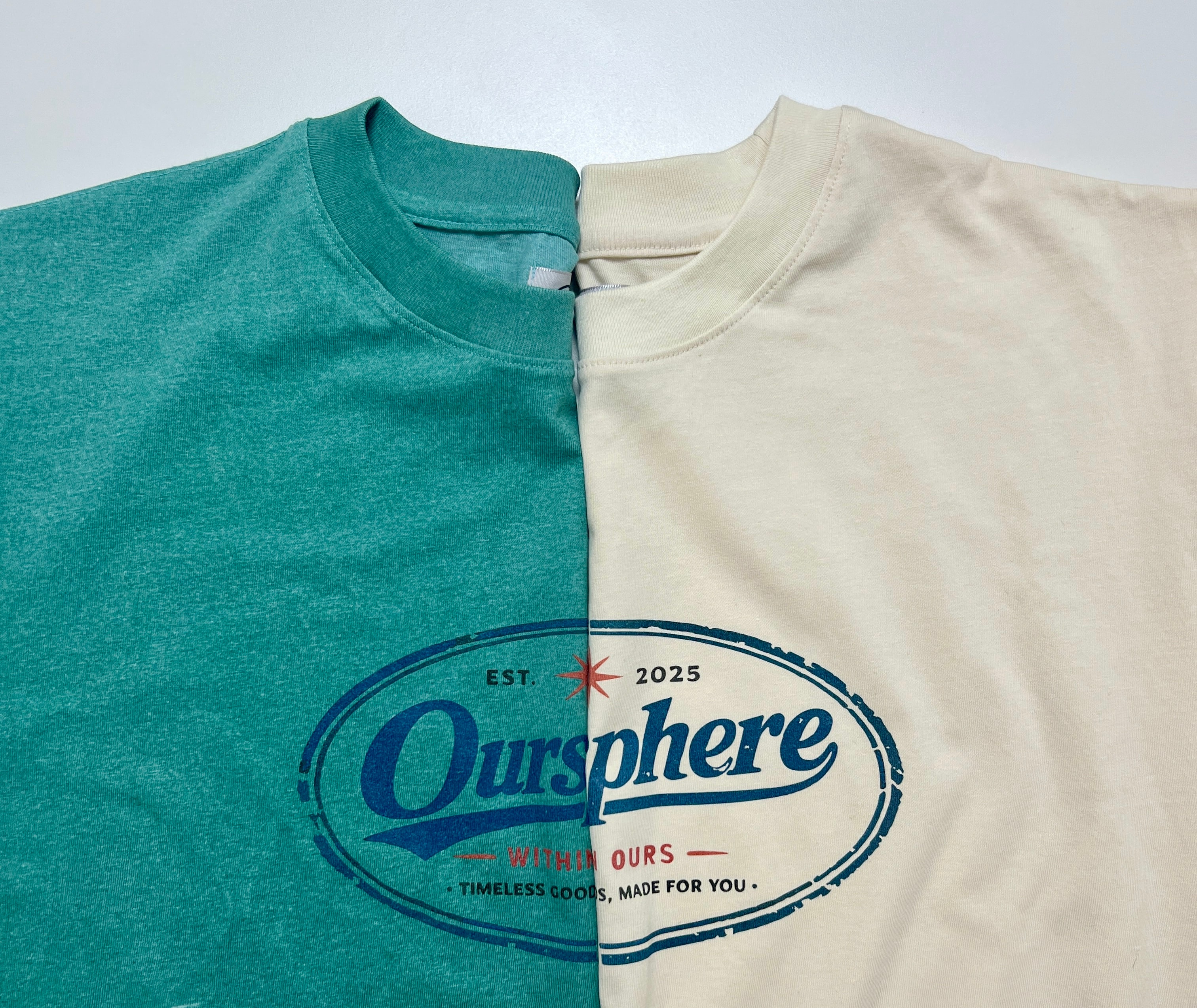 Oursphere Logo Tee — Vintage White