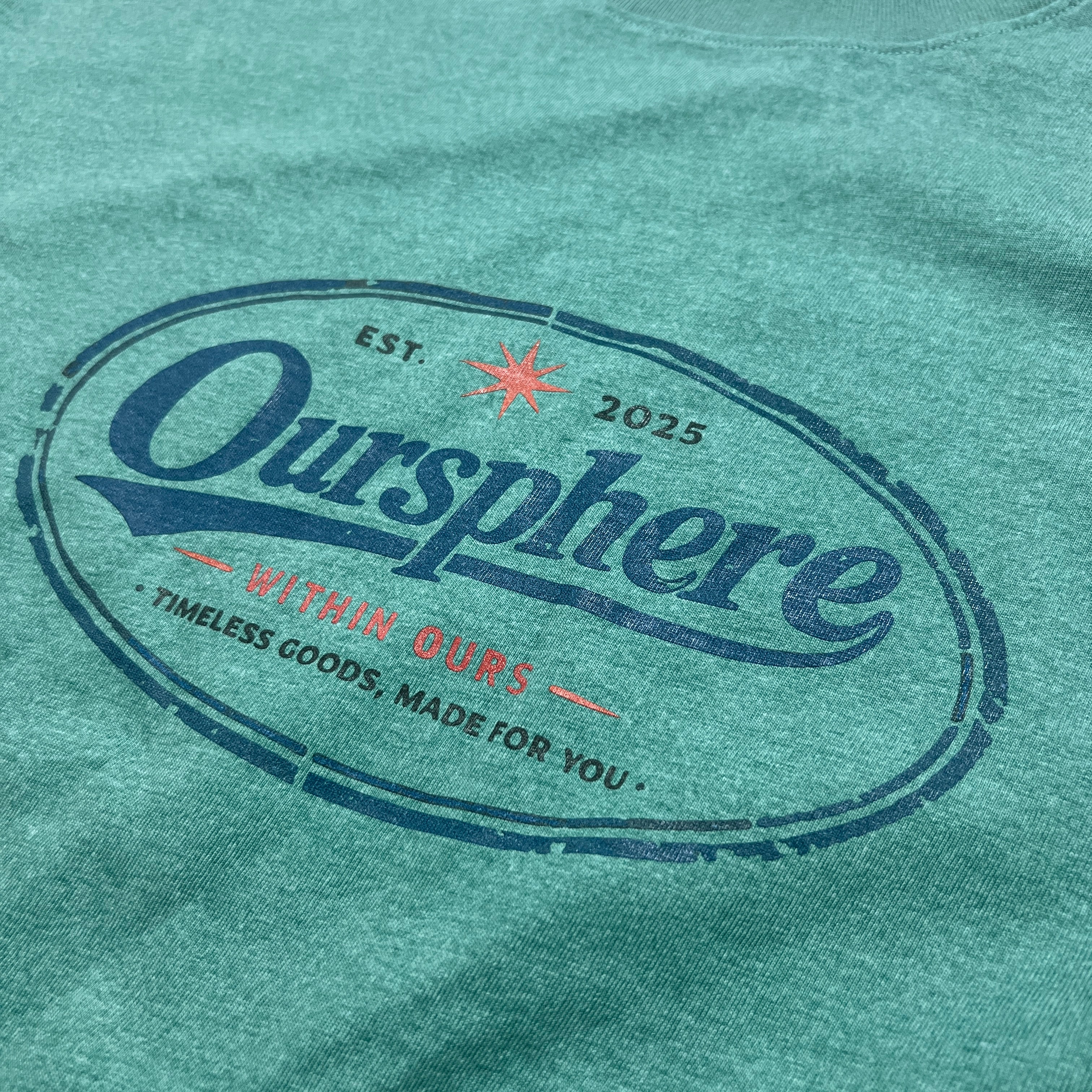 Oursphere Logo Tee — Washed Teal