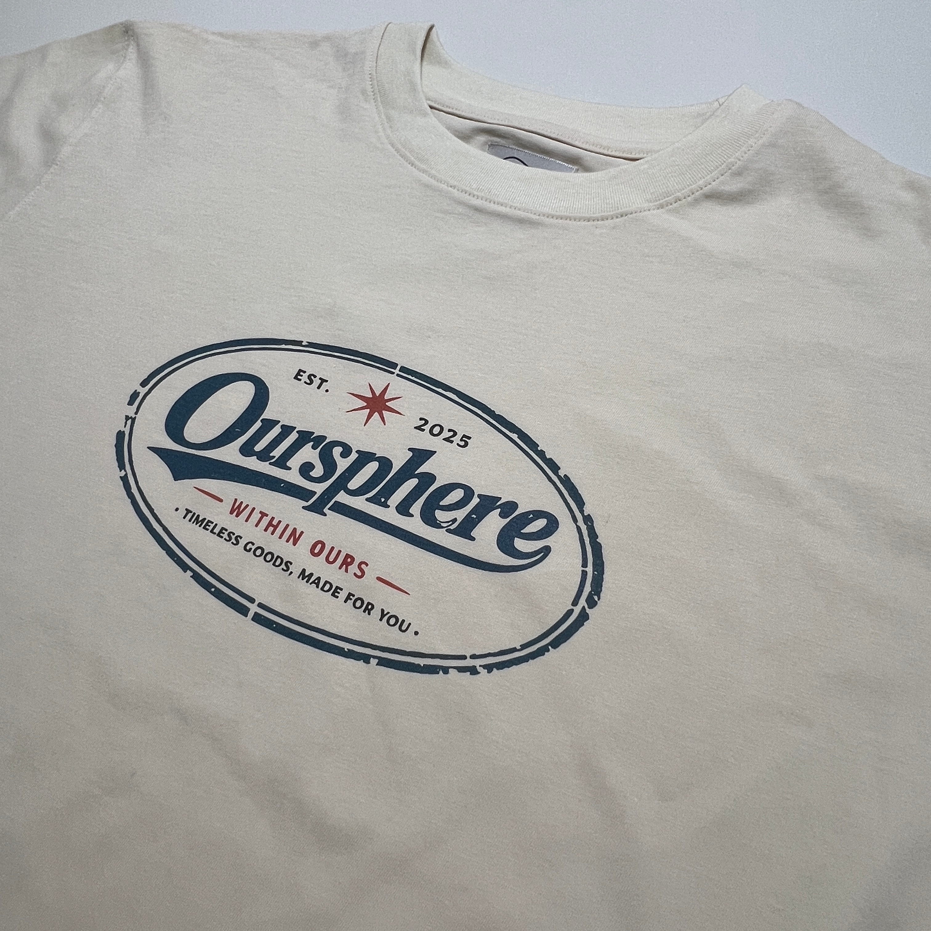 Oursphere Logo Tee — Vintage White