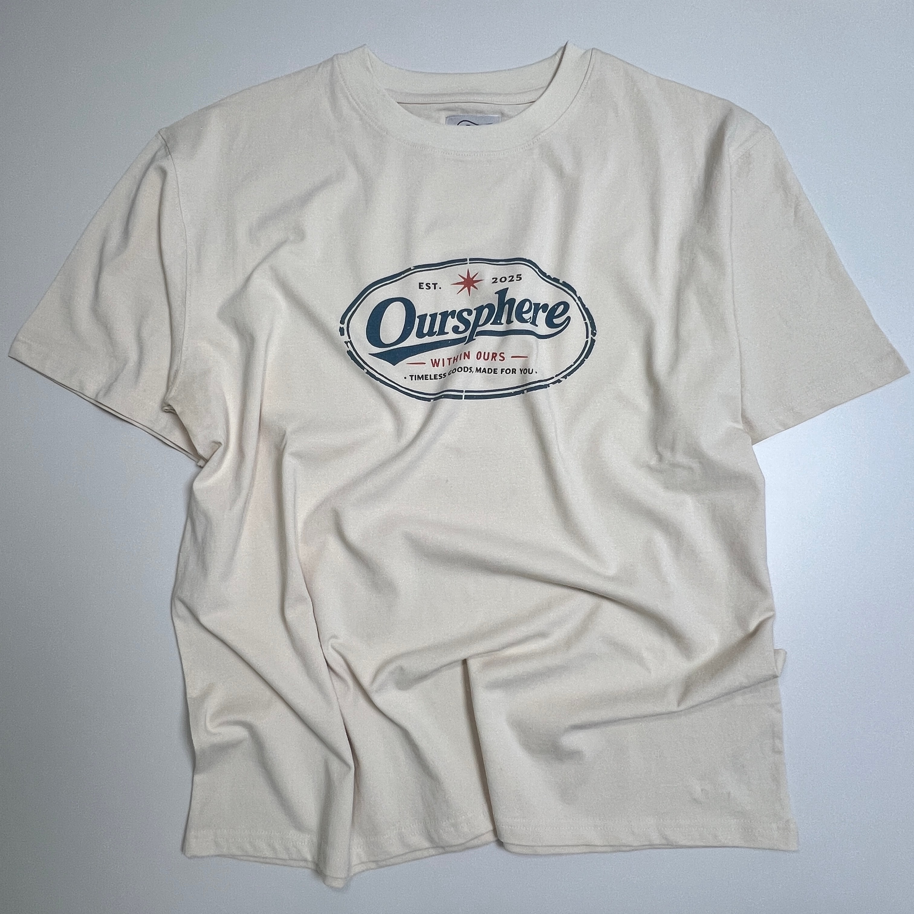 Oursphere Logo Tee — Vintage White