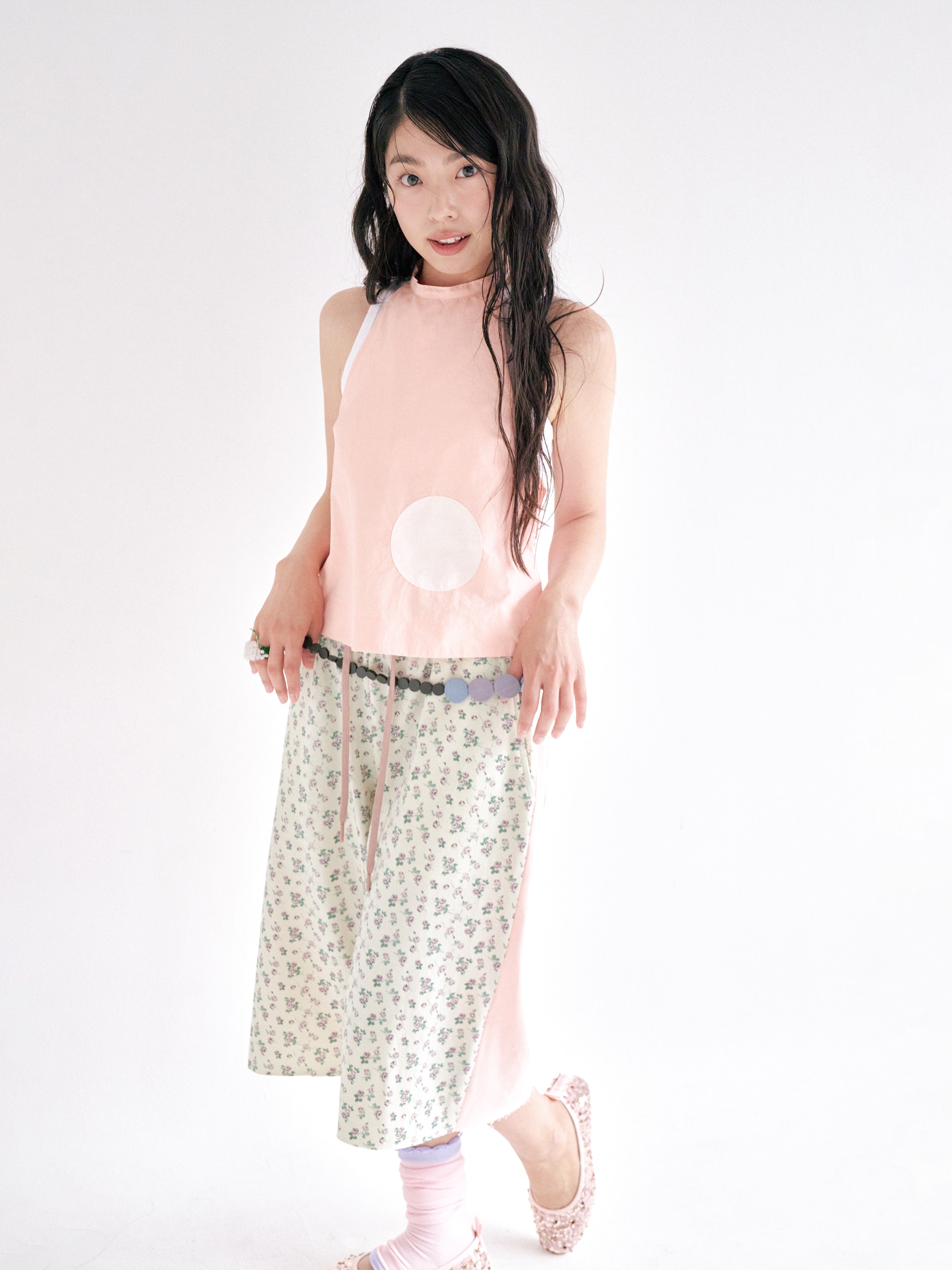 Flower sweat pants
