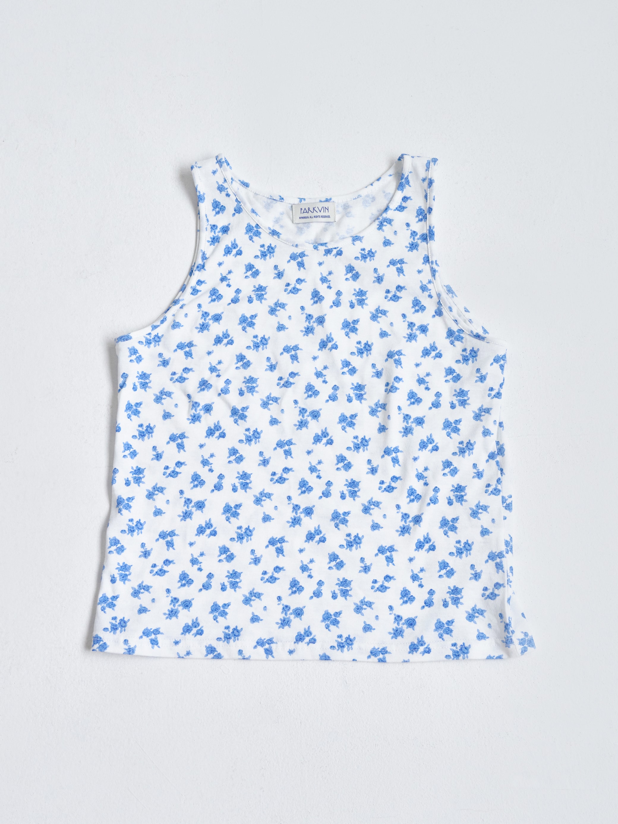 Blue flower sleeveless