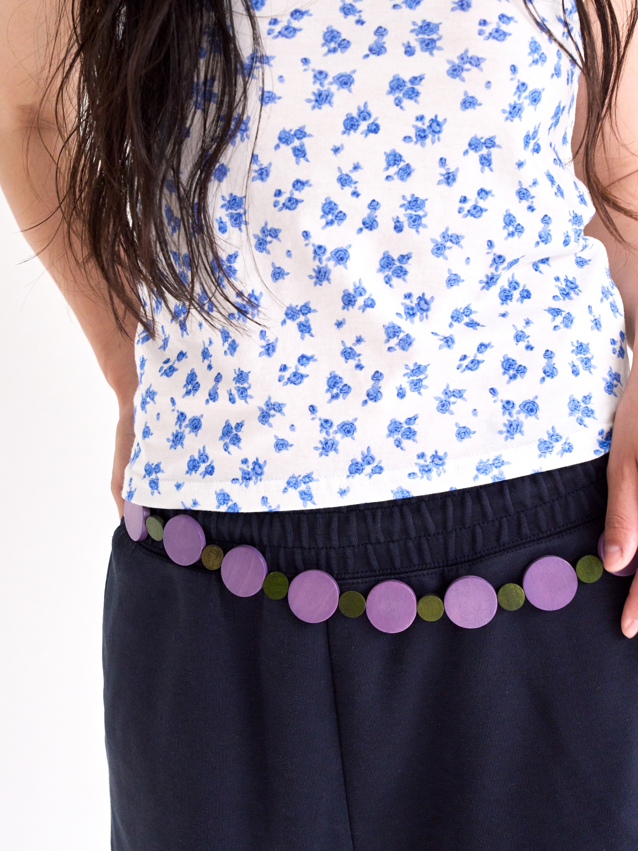 OOoo belt - khaki/purple/blue