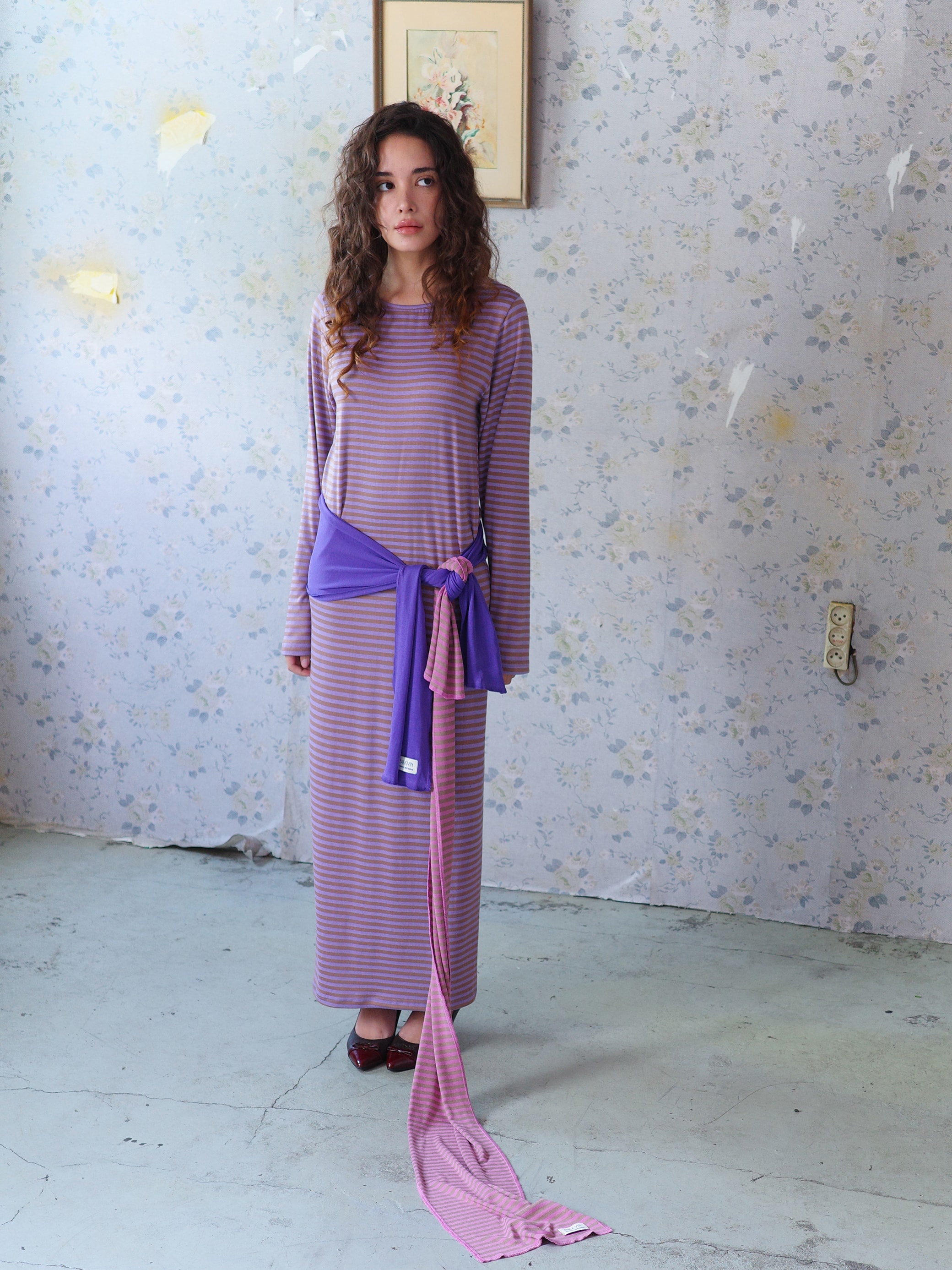 Stripe long dress
