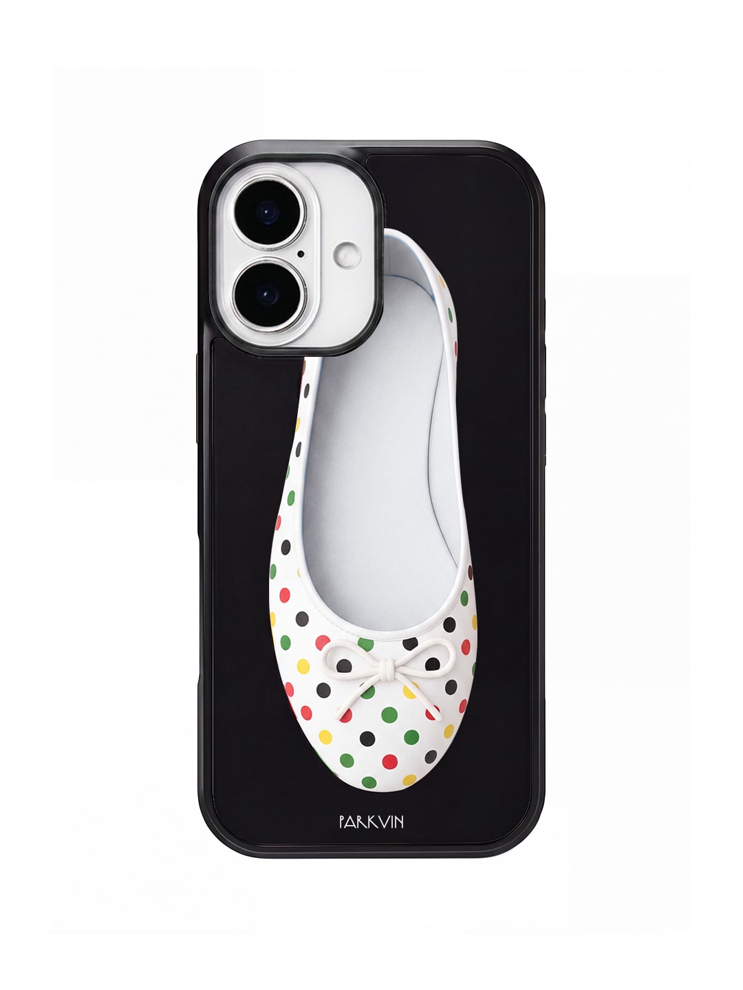 Colorful dot shoes case (Jellyhard/Black Glass/Magsafe) SMALL ver.