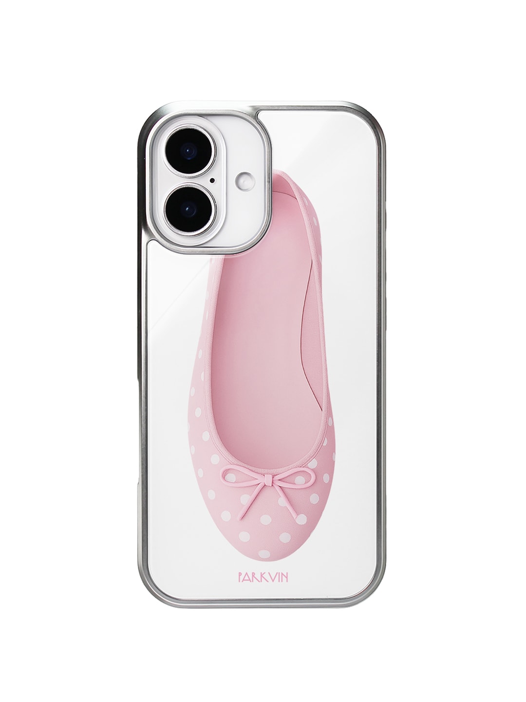 Pink dot shoes case (Jellyhard/Silver Glass/Magsafe)