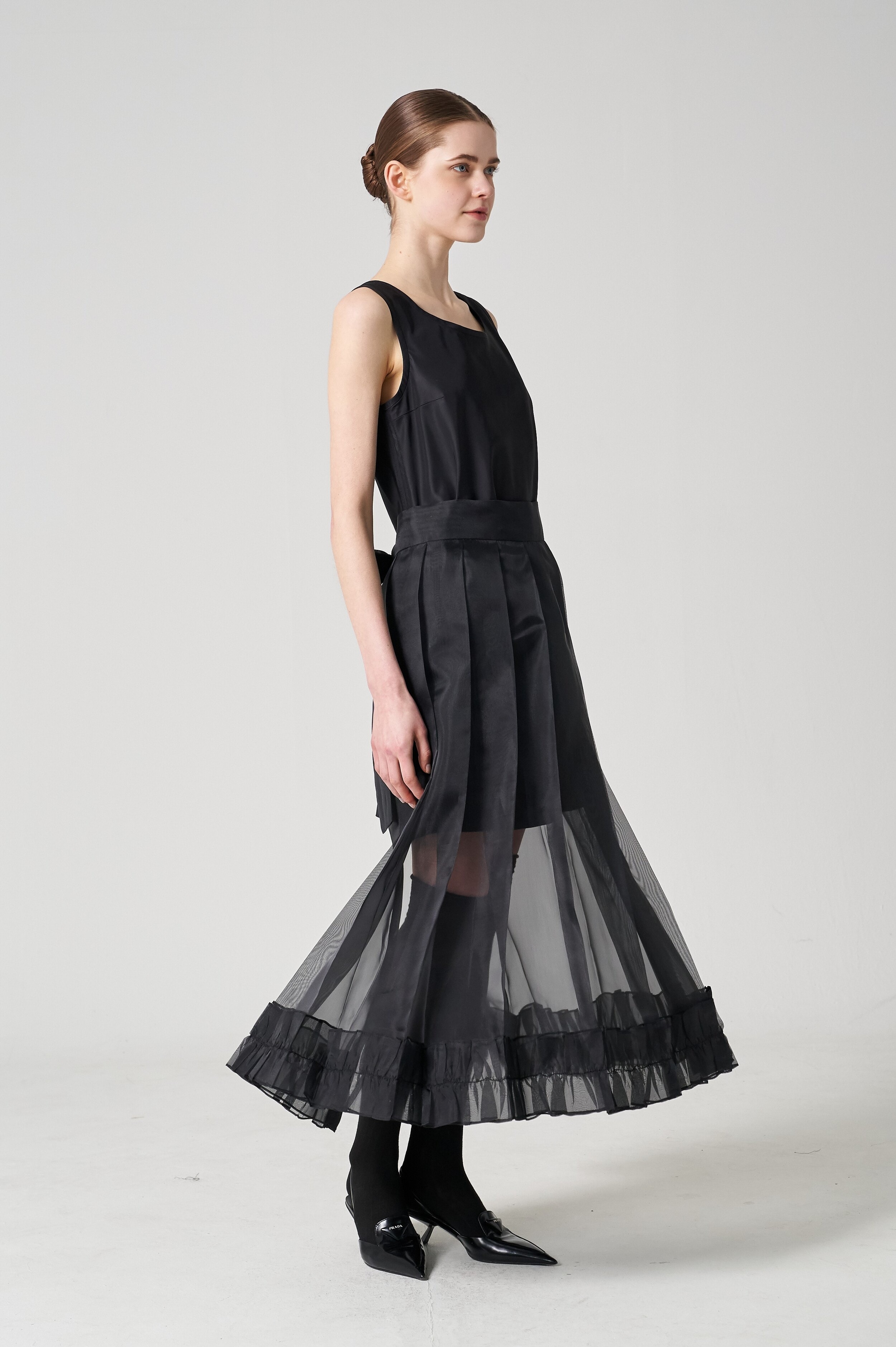 Organza pleated Wrap skirt (pareo)