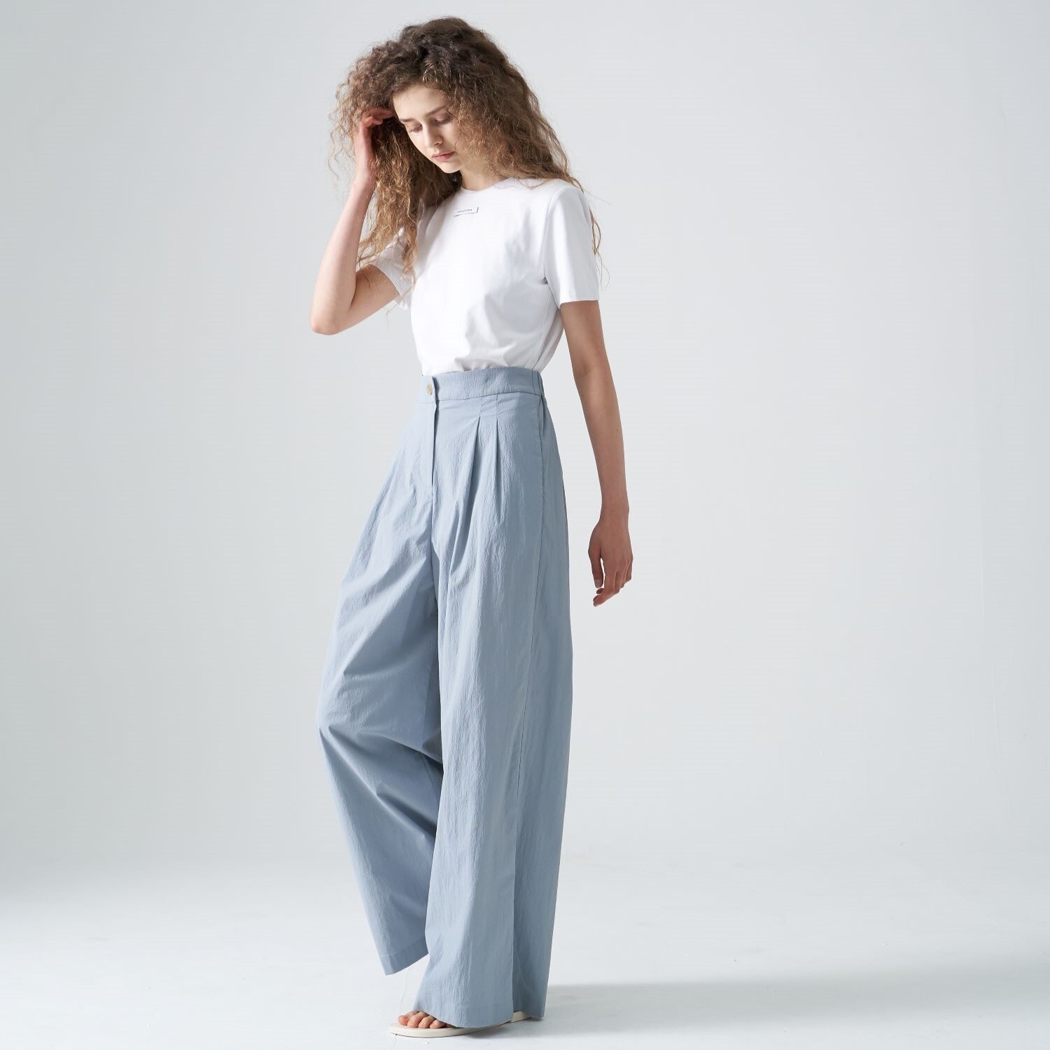 [Resort] Two tucks wide pants