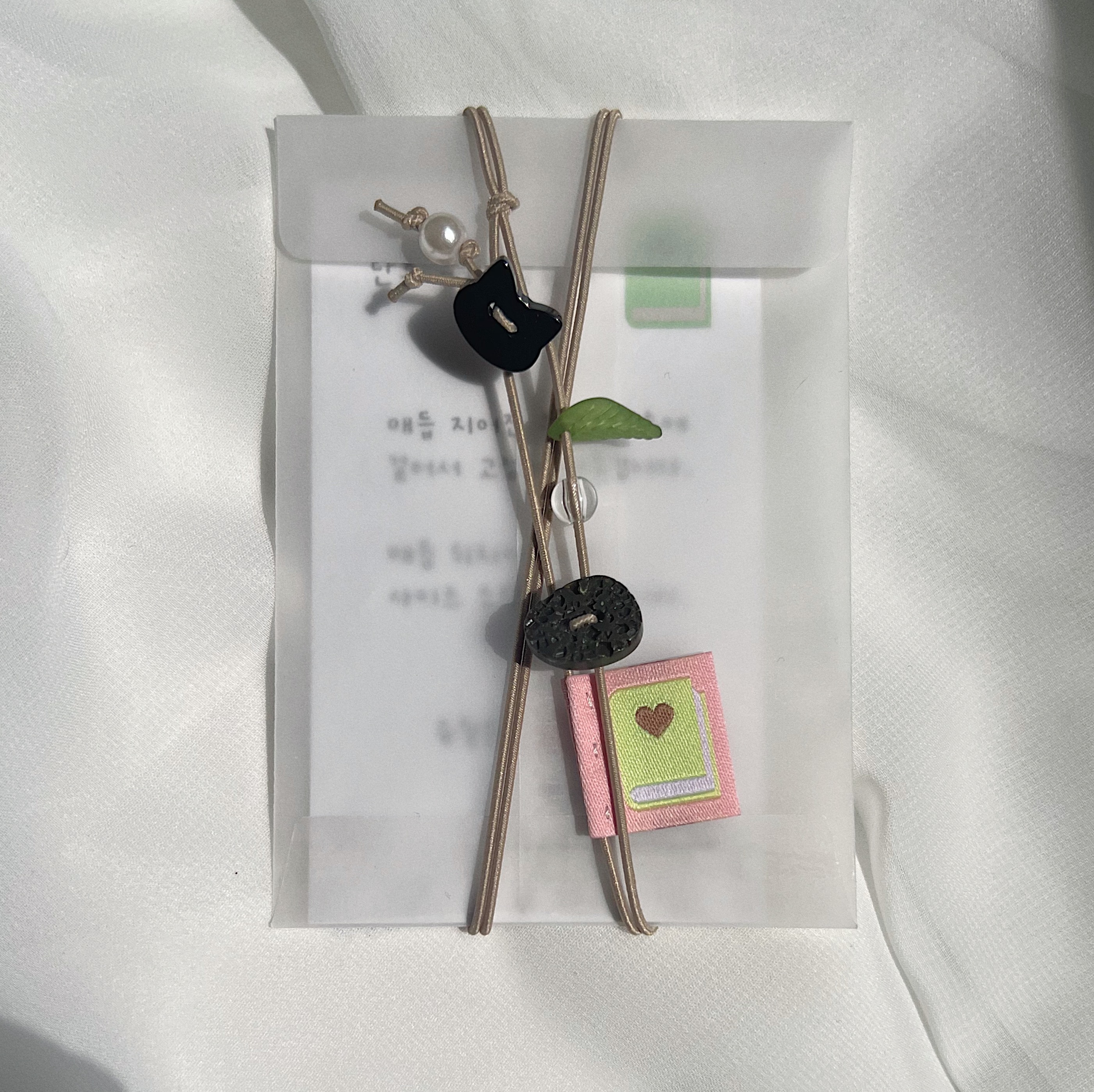 [유월은]단추수집북마크_몽돌고양이